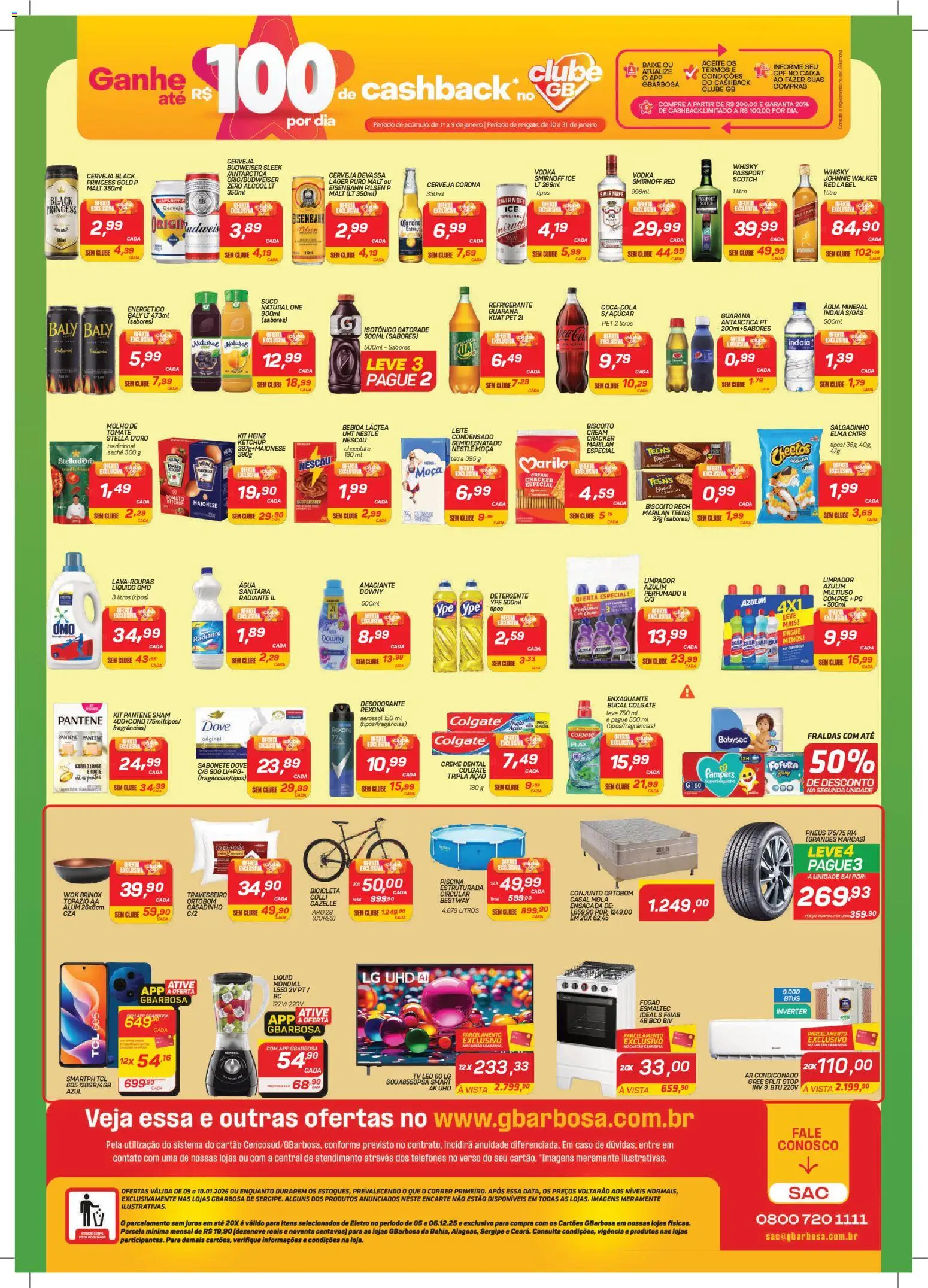 Gbarbosa Folheto - válido de 09.01.2026 | Página: 2 | Produtos: Travesseiro, Suco, Pneus, Refrigerante