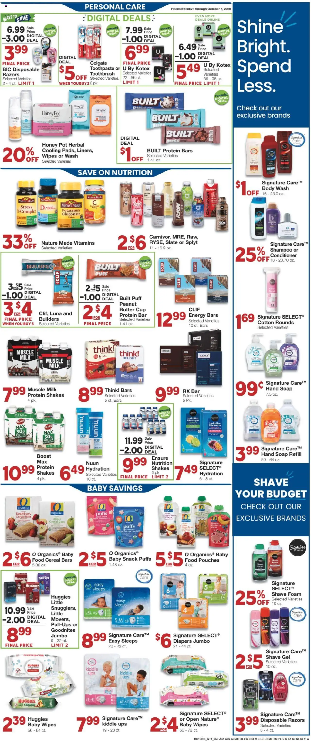 United Supermarkets Weekly Ad - valid from 30.09.2025 | Page: 6 | Products: Conditioner, Milk, Chocolate, Soap