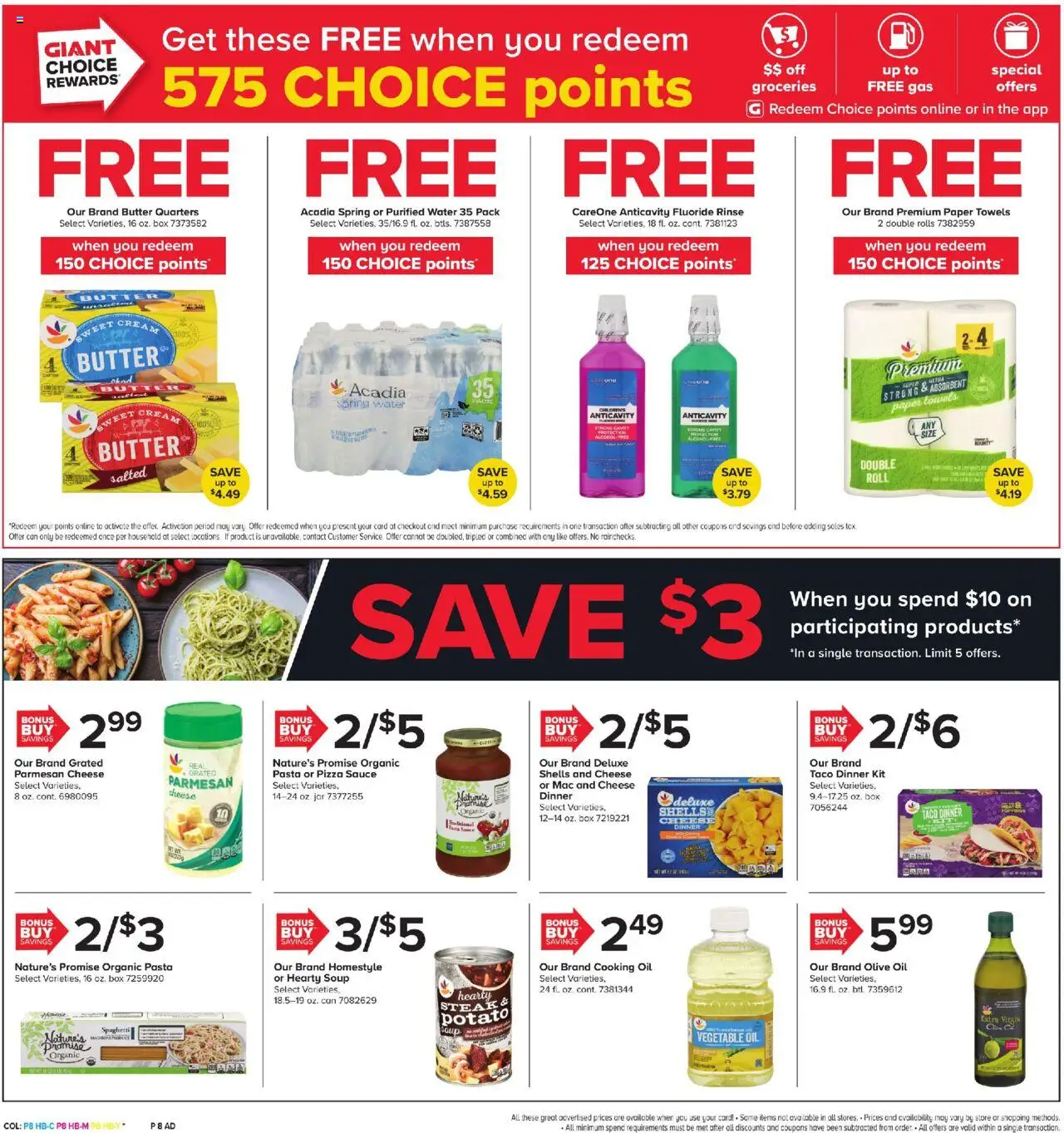 Giant Weekly Ad - valid from 12.09.2025 | Page: 6 | Products: Cheese, Oil, Pasta, Water
