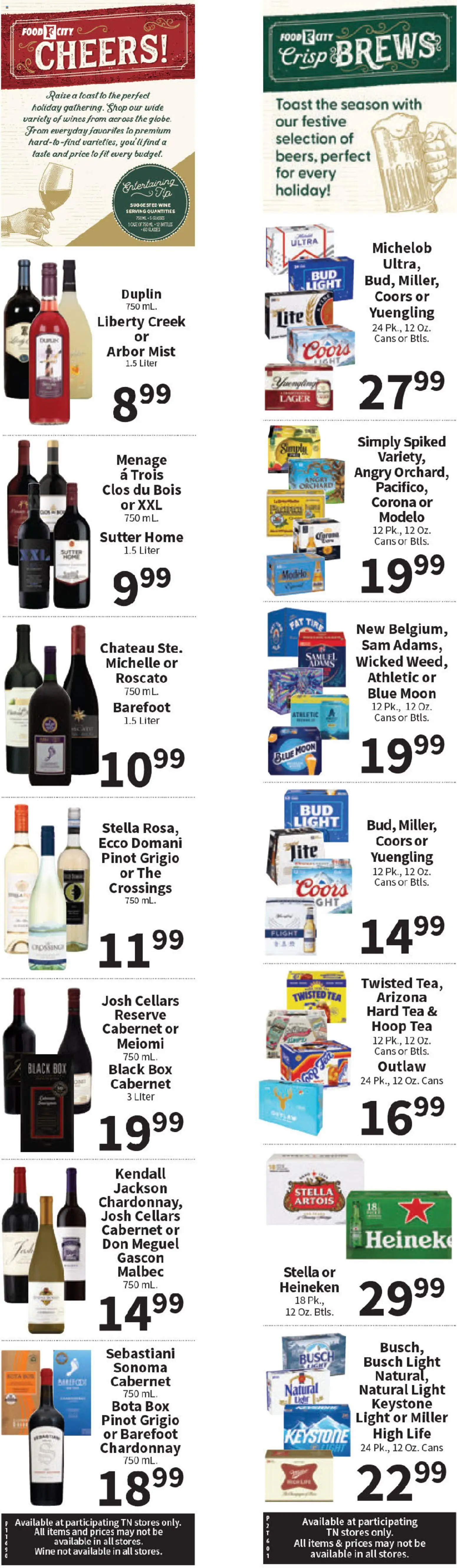 Food City Weekly Ad - valid from 26.12.2025 | Page: 3 | Products: Box, Wine, Glasses, Case