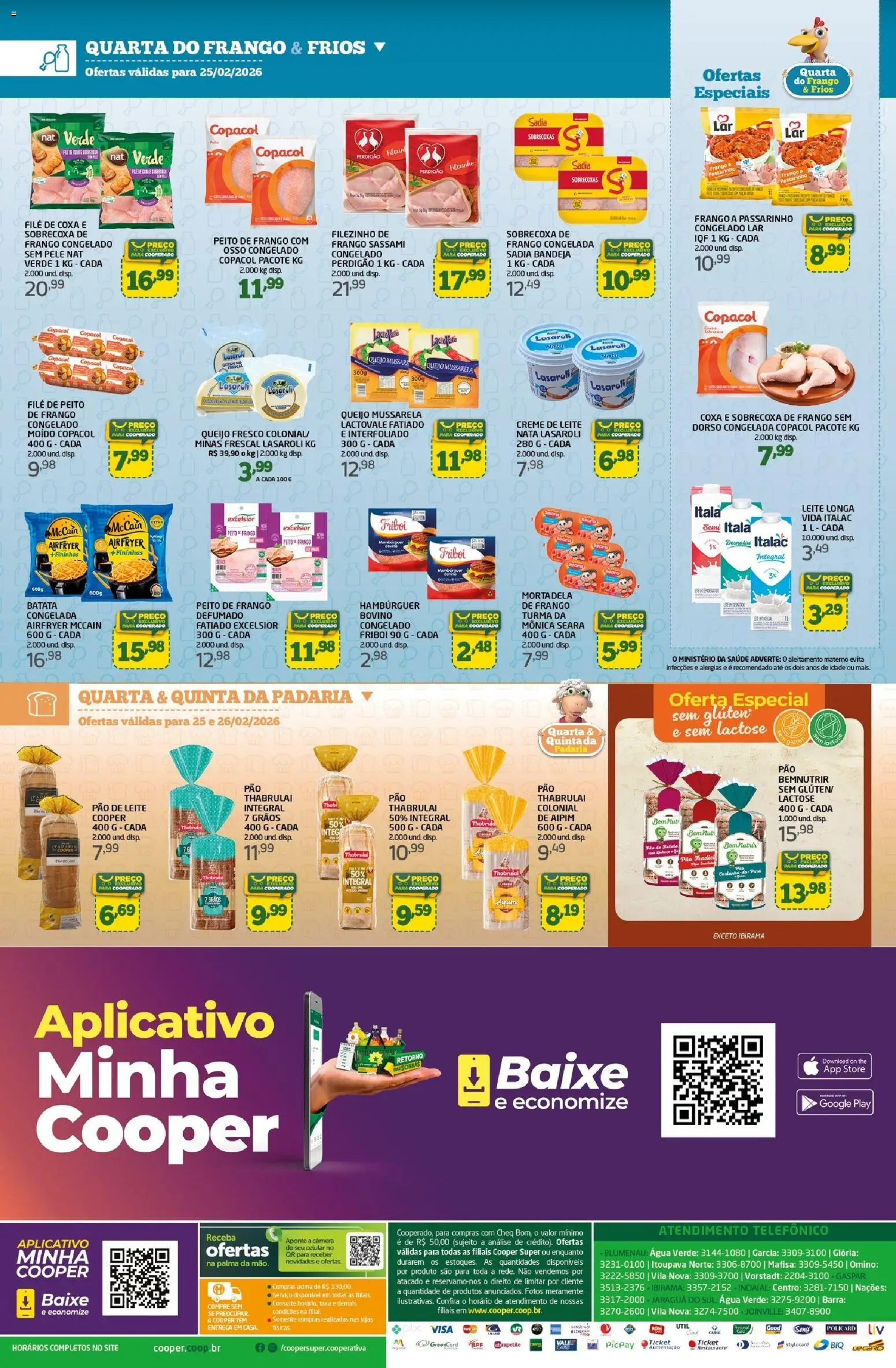 Cooper Folheto - válido de 23.02.2026 | Página: 2 | Produtos: Celular, Pão, Nata, Creme de leite