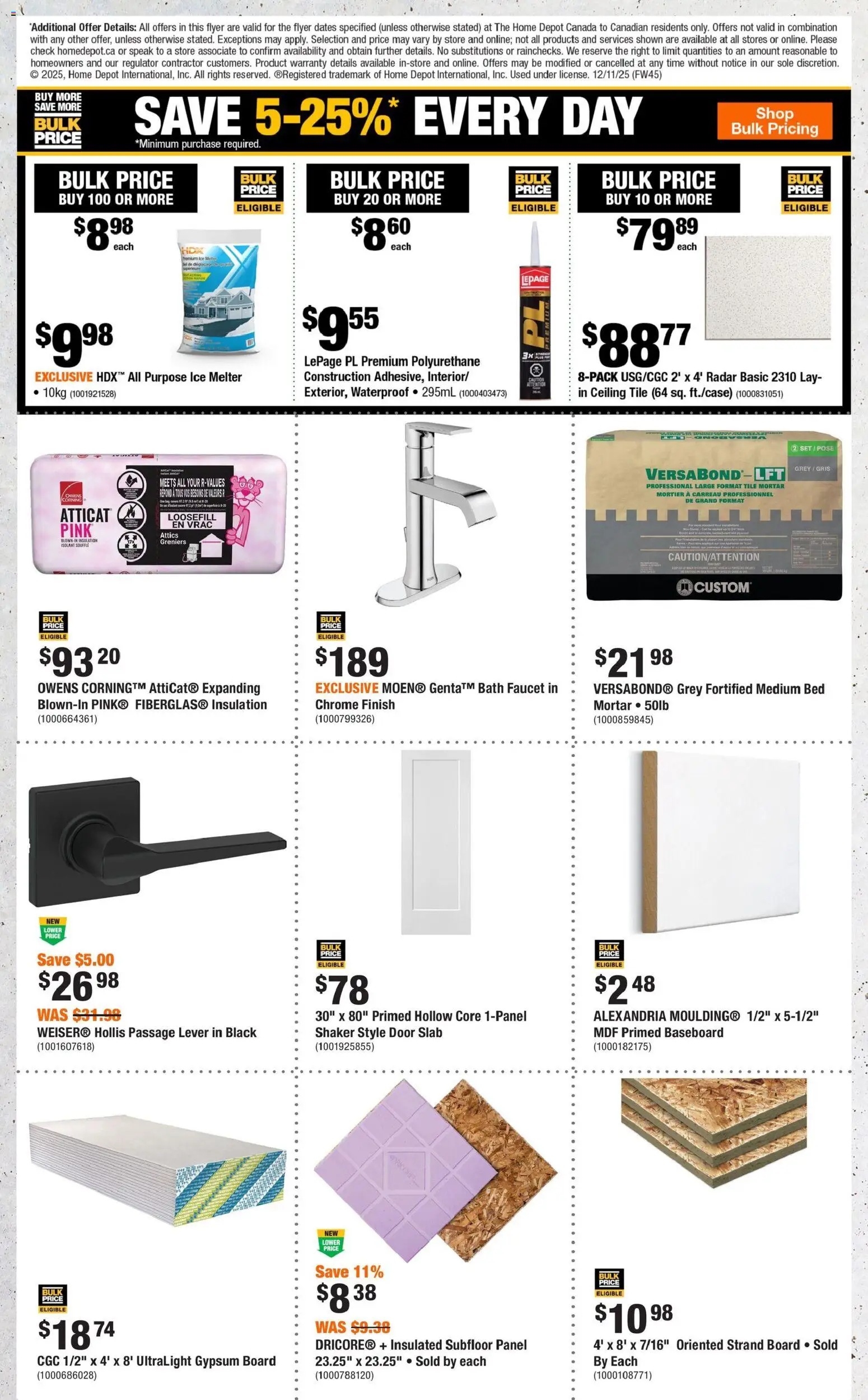 Home Depot flyer valid from 11.12.2025 | Page: 8 | Products: Bed, Bath