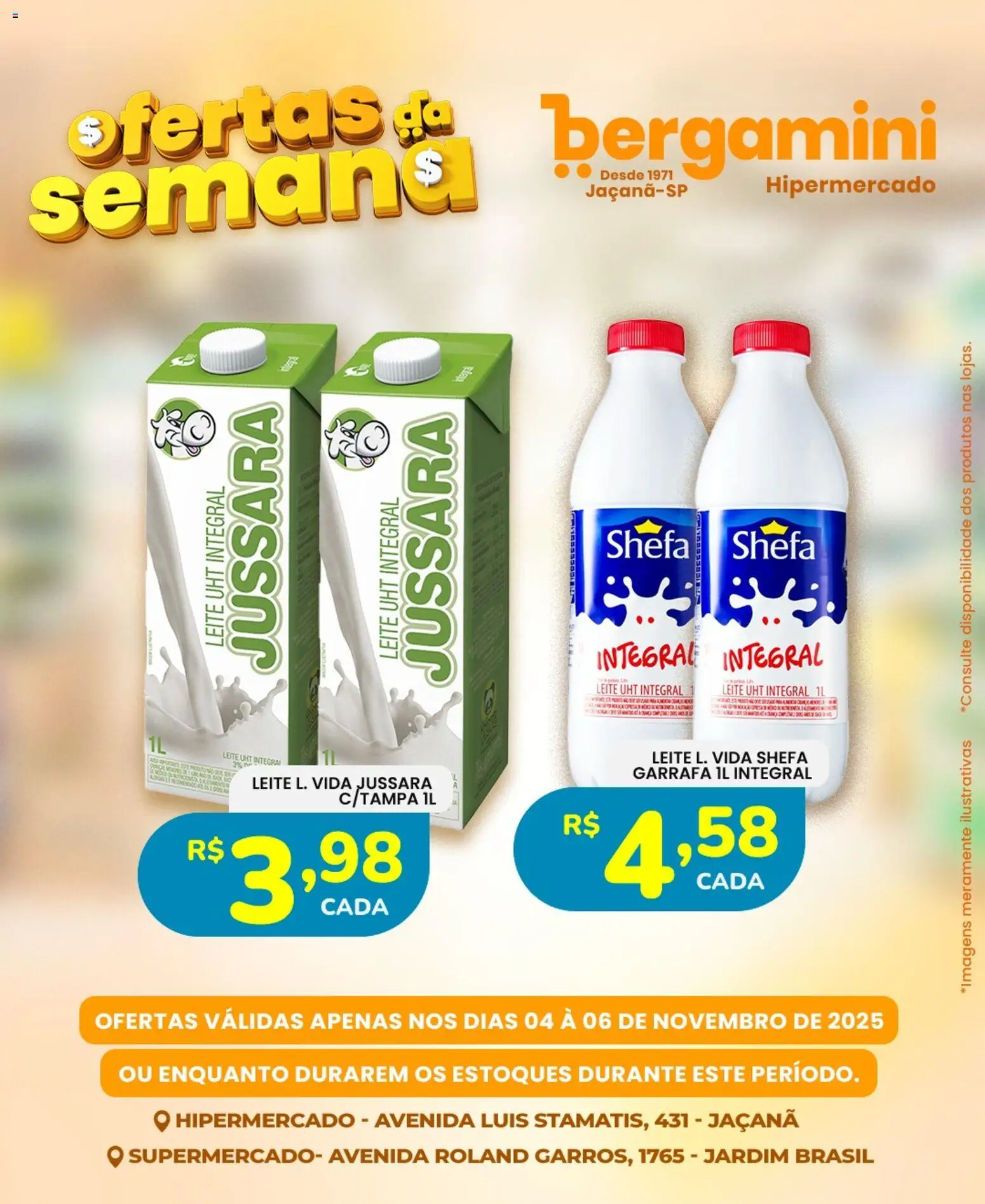 Supermercado Bergamini Folheto - válido de 04.11.2025 | Página: 6 | Produtos: Leite