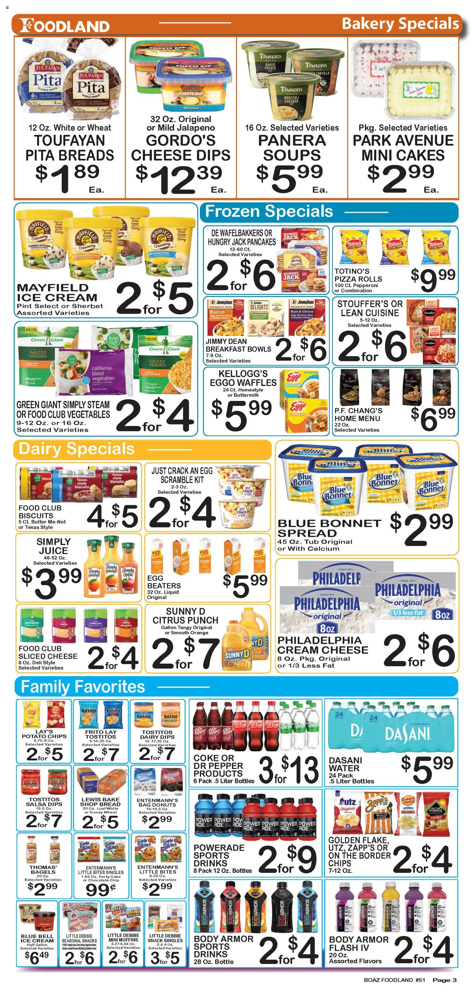 Foodland Weekly Ad - valid from 30.12.2025 | Page: 3 | Products: Pizza, Juice, Ice cream, Bag