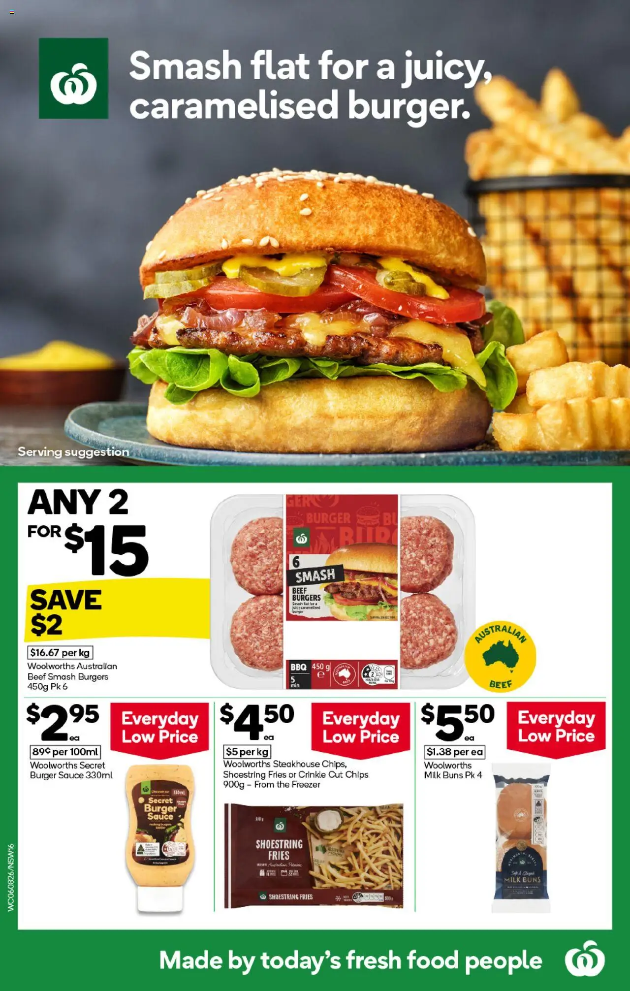 Woolworths catalogue - valid from 06.08.2025 | Page: 16 | Products: Beef, Chips, Sauce, Freezer