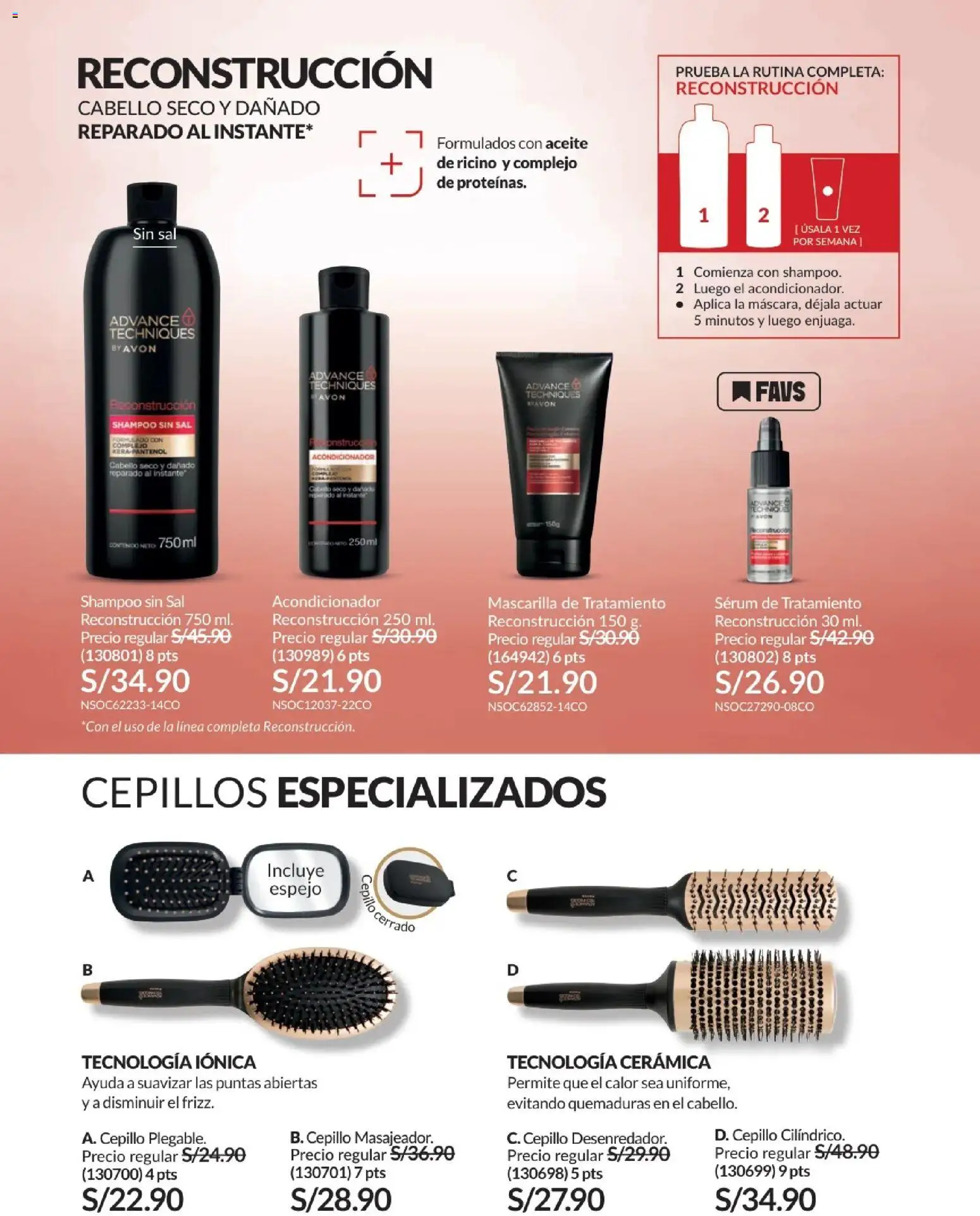 Catálogo Avon válido desde 21.04.2026 | Página: 177 | Productos: Shampoo, Acondicionador, Espejo, Aceite