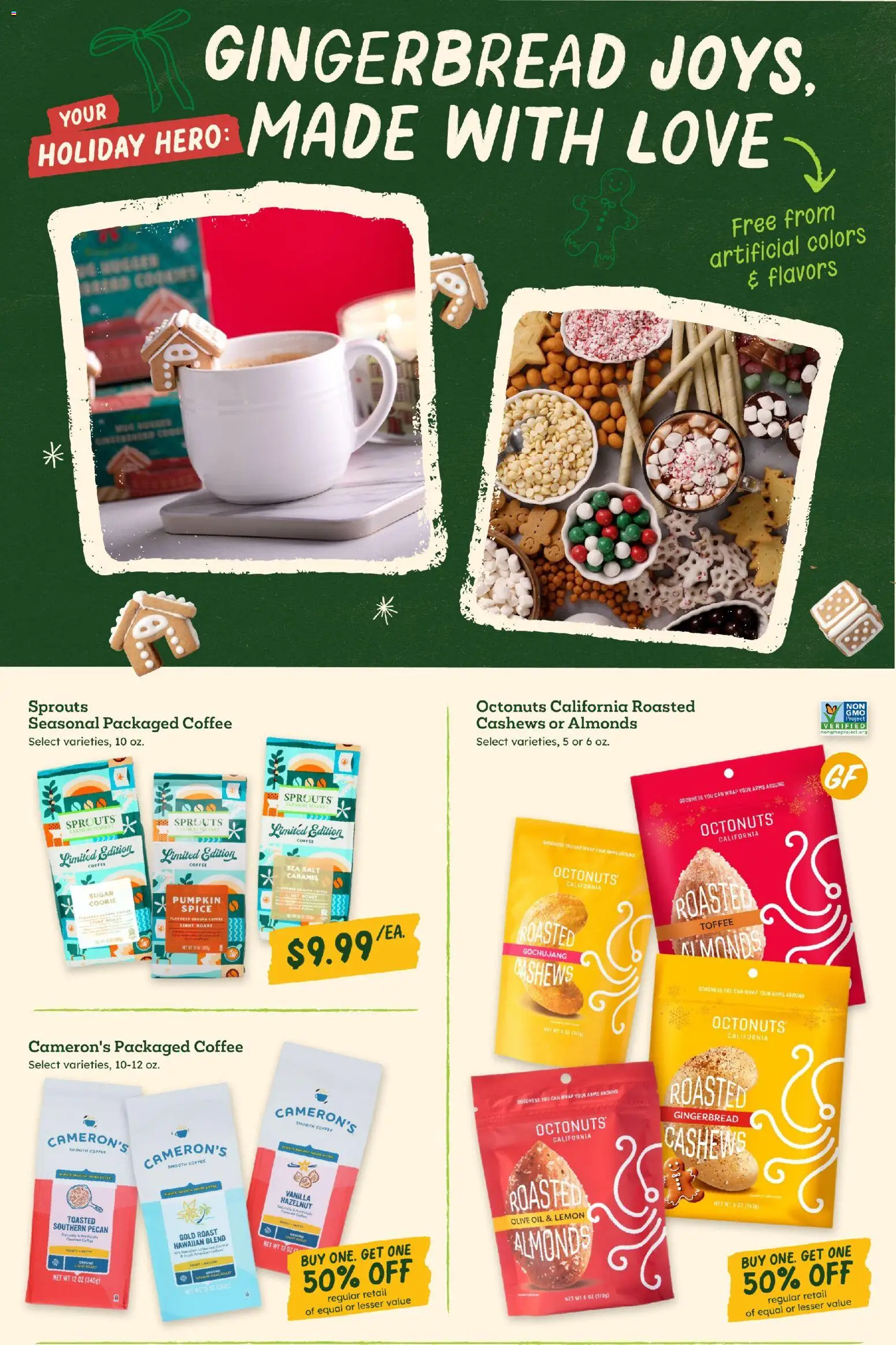 Sprouts Monthly Ad - valid from 29.10.2025 | Page: 7 | Products: Oil, Coffee, Salt, Pumpkin