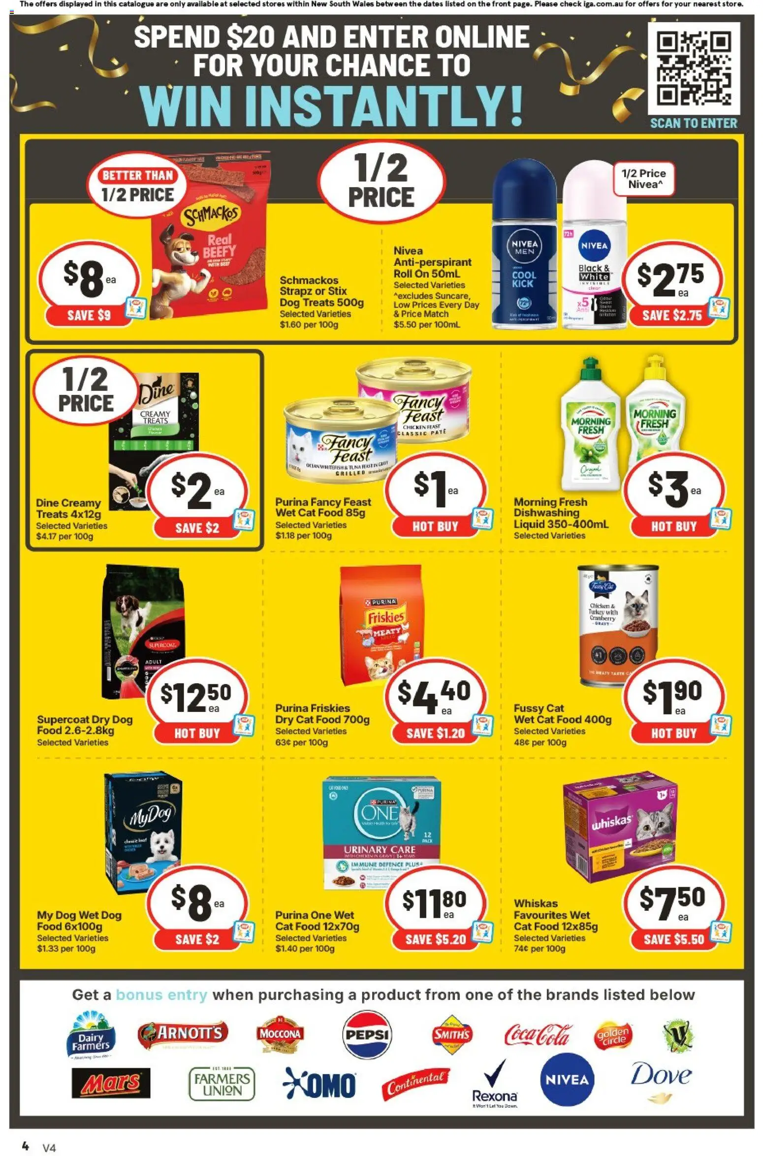 IGA catalogue - valid from 29.04.2026 | Page: 4 | Products: Antiperspirant, Pepsi, Turkey, Moccona