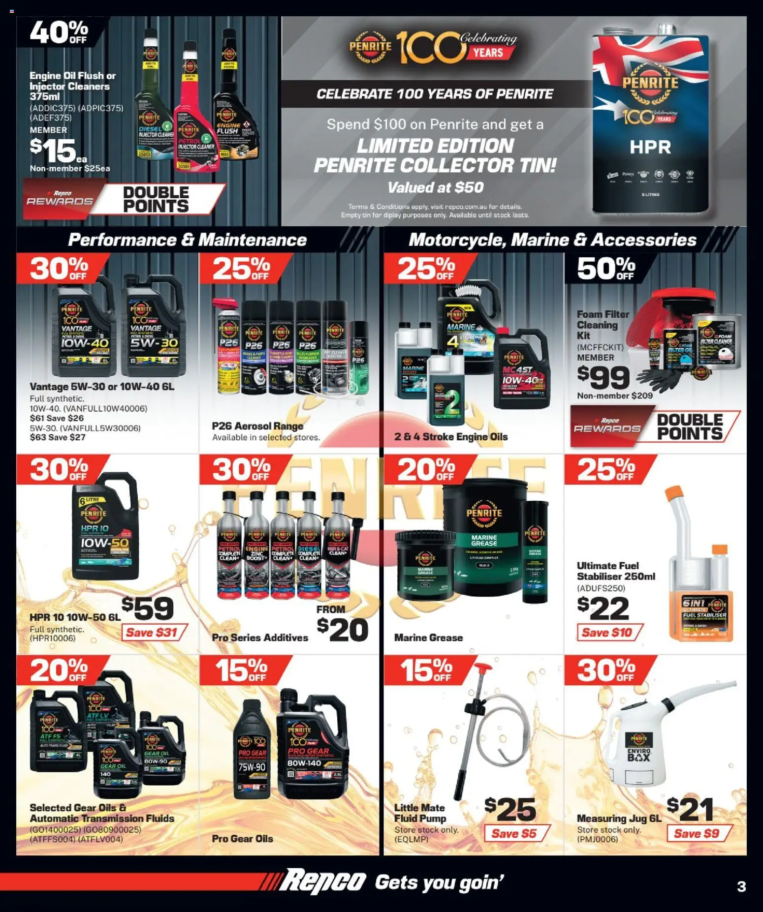Repco catalogue - valid from 15.04.2026 | Page: 3 | Products: Cleaner, Oil, Accessories, Zinc