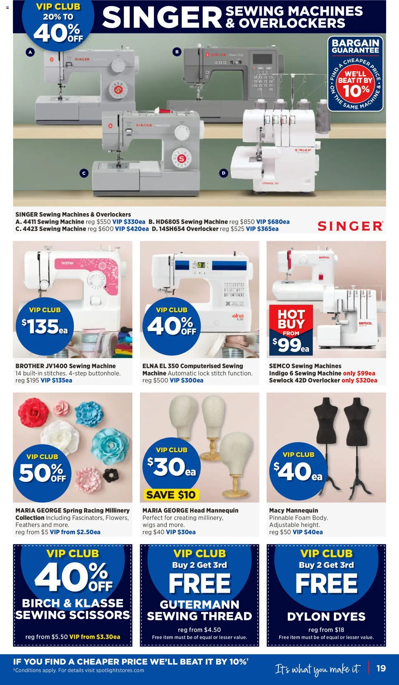 Spotlight catalogue - valid from 15.10.2025 | Page: 19 | Products: Scissors, Sewing machine