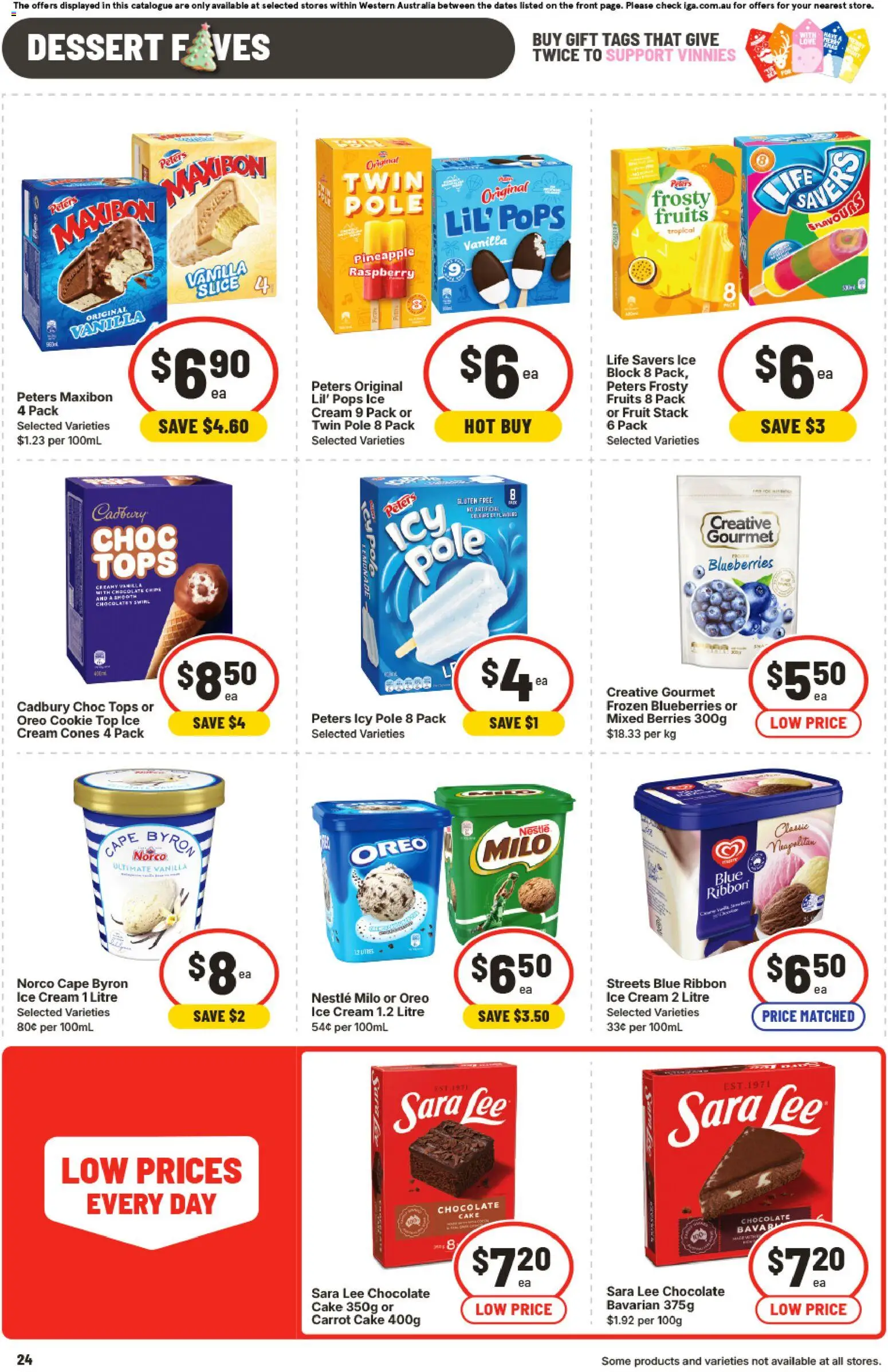 IGA catalogue - valid from 12.11.2025 | Page: 27 | Products: Cream, Ice cream, Blueberries, Raspberry