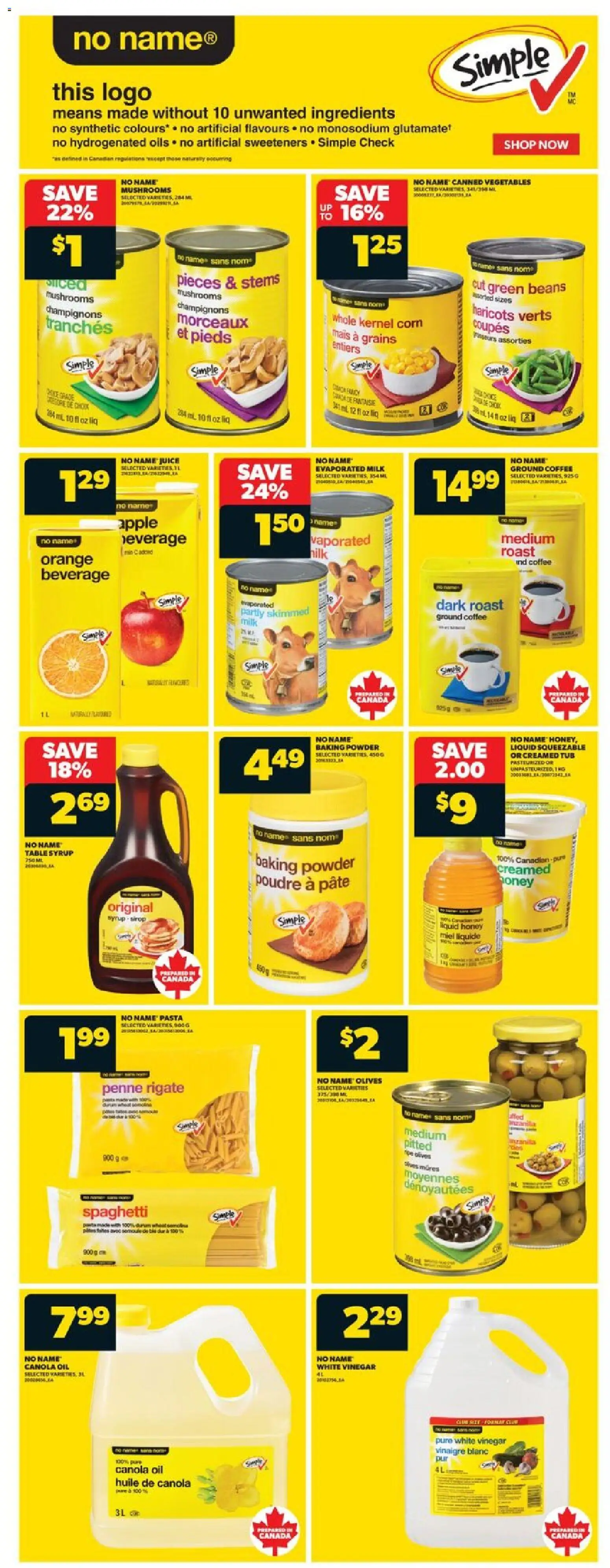 Real Canadian Superstore flyer valid from 23.10.2025 | Page: 9 | Products: Table, Milk, Coffee, Juice