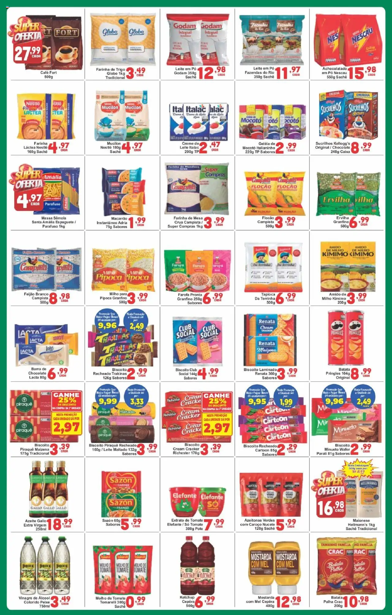 Rede Super Compras Folheto - válido de 11.08.2025 | Página: 2 | Produtos: Espaguete, Farinha de mandioca, Vinagre, Caixa