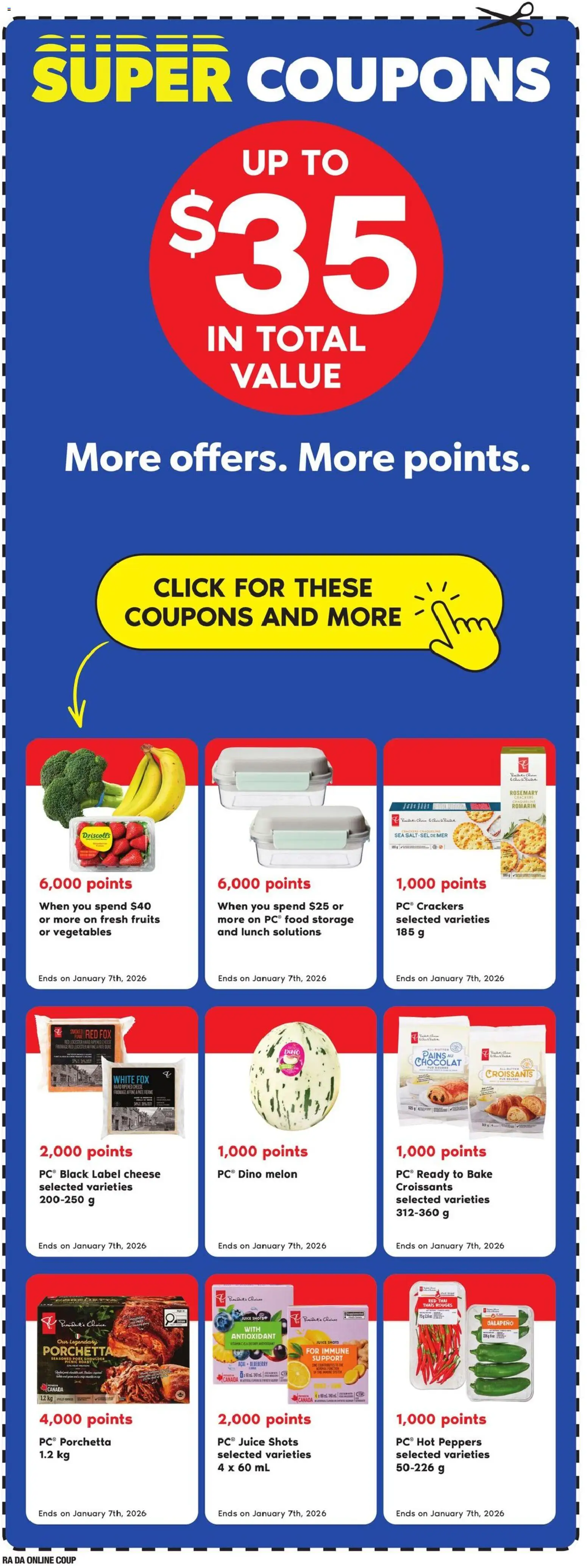 Atlantic Superstore flyer valid from 01.01.2026 | Page: 18 | Products: Butter, Cheese, Juice, Pork