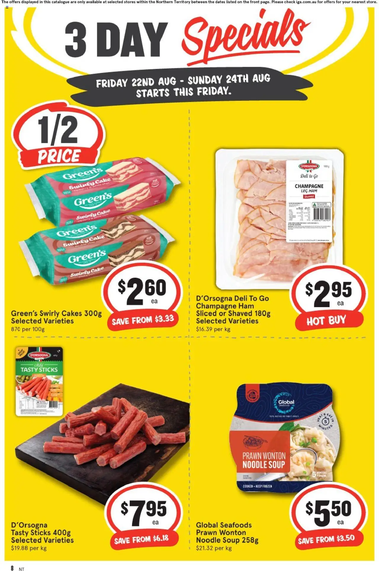 IGA catalogue - valid from 22.08.2025 | Page: 2 | Products: Ham, Soup, Raspberry