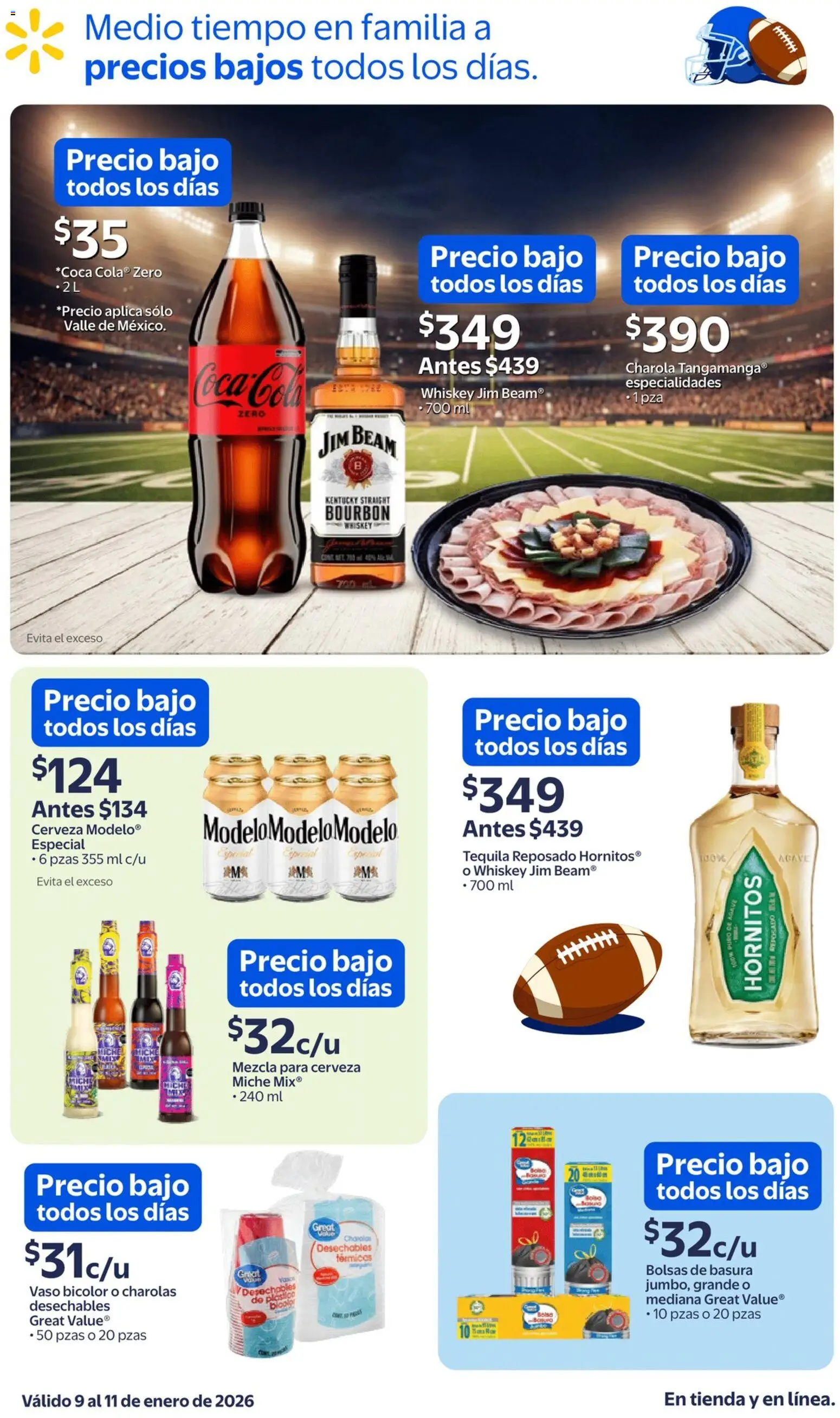 Nuevas ofertas de Walmart válidas en toda la República Mexicana desde el 09.01.2026. ¡Encuentra las mejores ofertas en Walmart catálogo Ofertas! | Página: 4 | Productos: Whiskey, Cerveza, Tequila