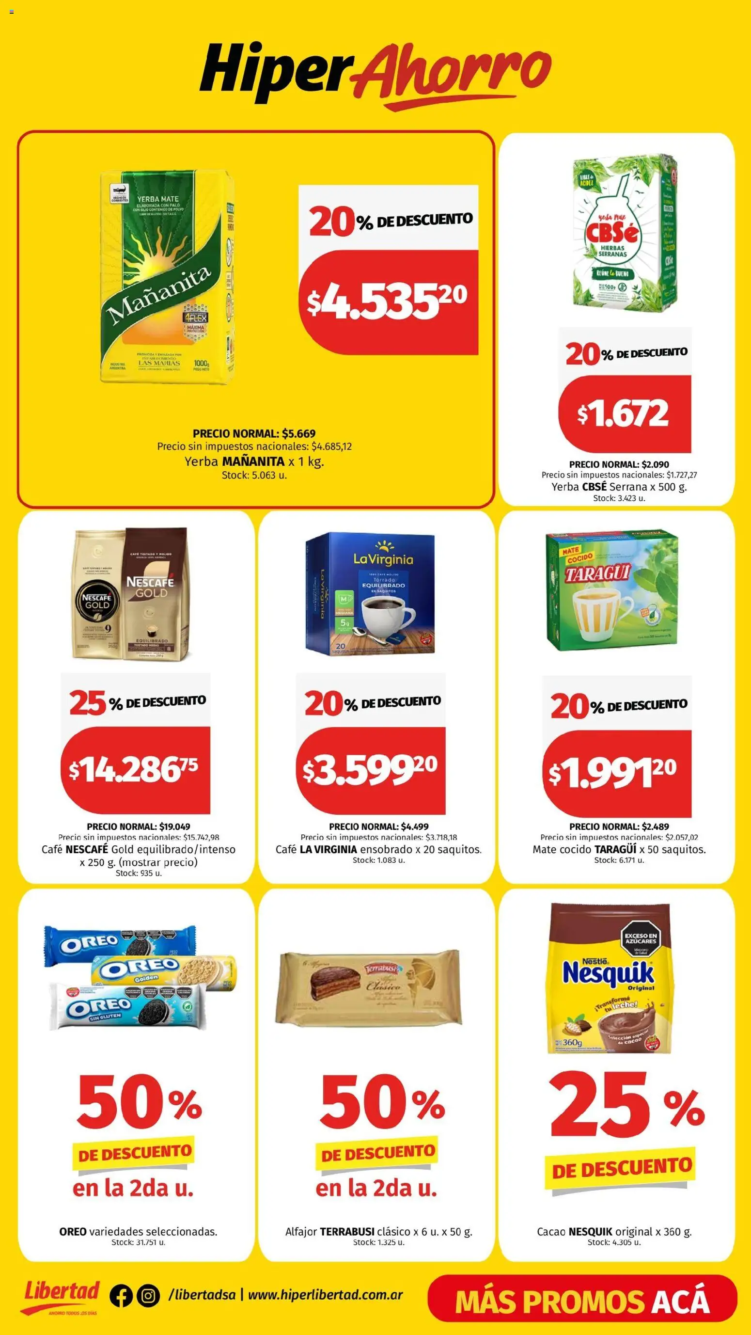 Hipermercado Libertad catálogo │ válido desde el 09.10.2025 | Página: 4 | Productos: Yerba, Café, Mate cocido, Cacao