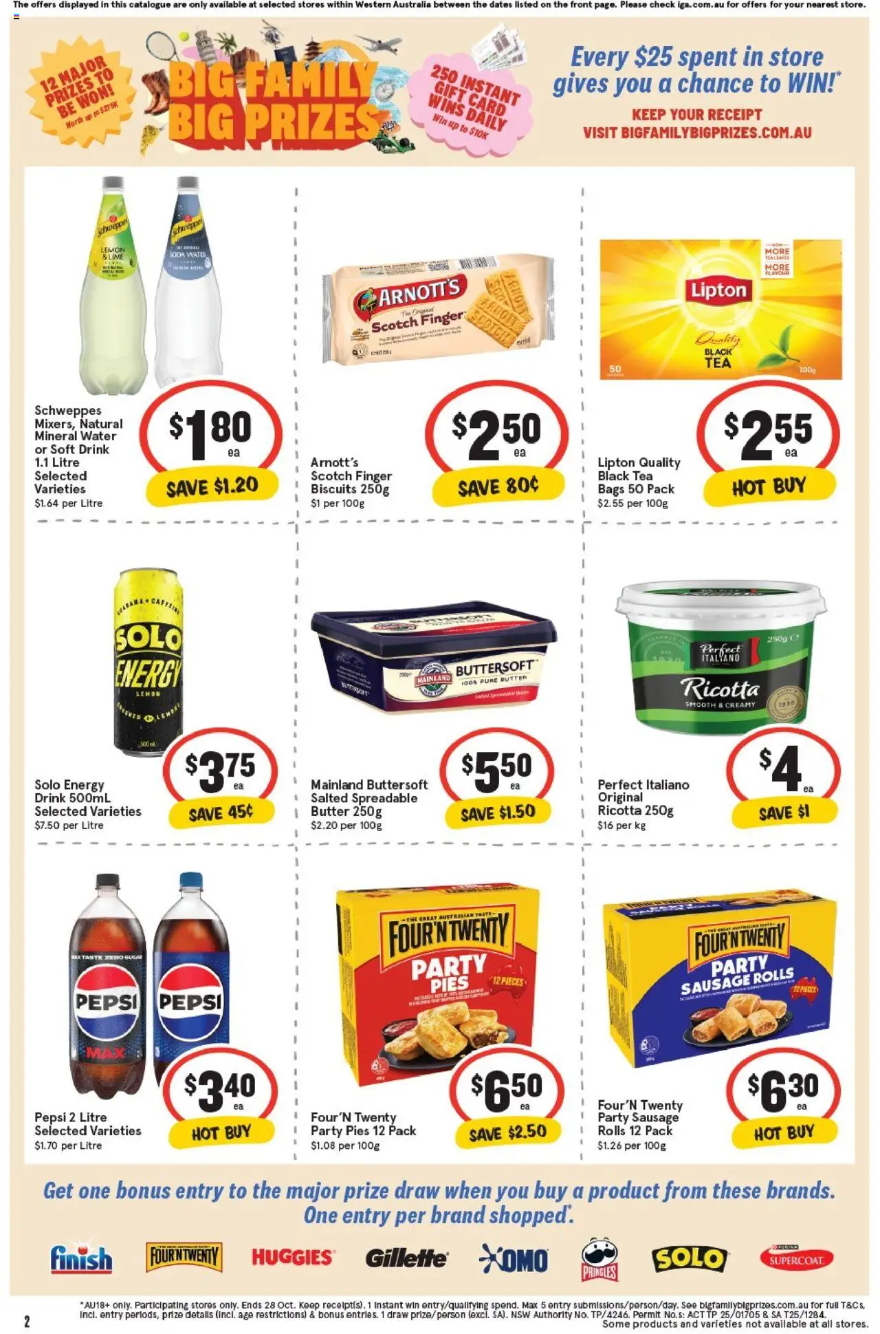 IGA catalogue - valid from 08.10.2025 | Page: 5 | Products: Butter, Water, Sausage, Pies