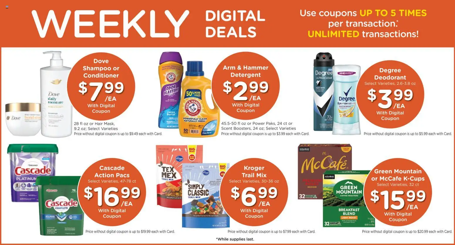 King Soopers Weekly Ad - valid from 08.04.2026 | Page: 3 | Products: Shampoo, Hammer, Coffee, Deodorant