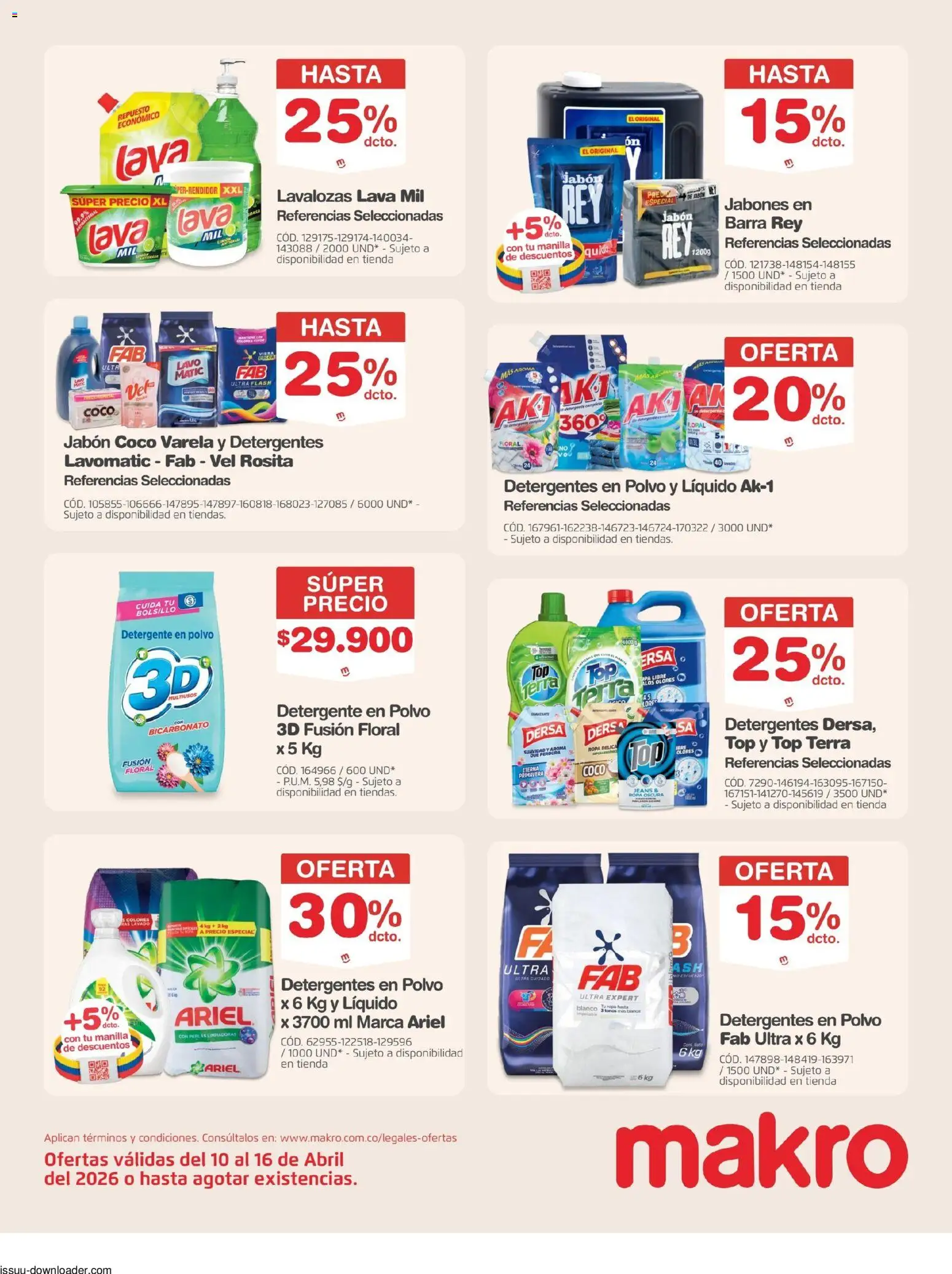 Makro revista - valida desde el 10.04.2026 | Página: 23 | Productos: Top, Coco, Detergente, Ropa