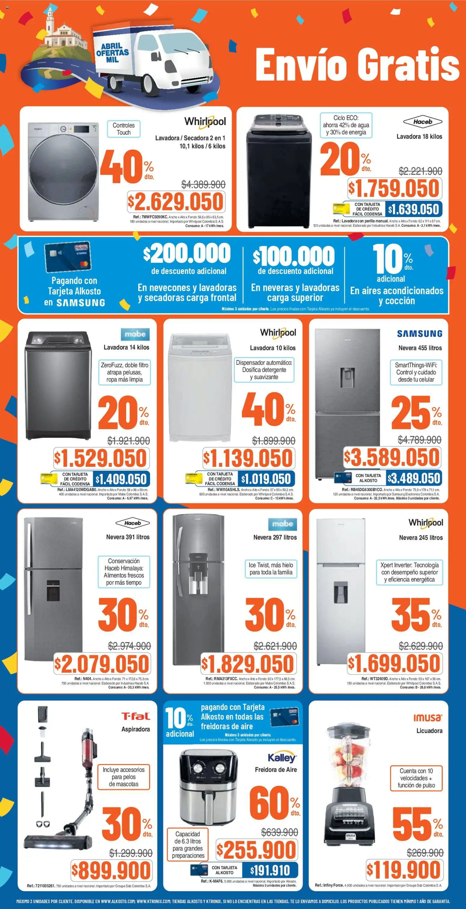 Ktronix revista - valida desde el 18.04.2026 | Página: 6 | Productos: Freidora de aire, Secadora, Licuadora, Nevera