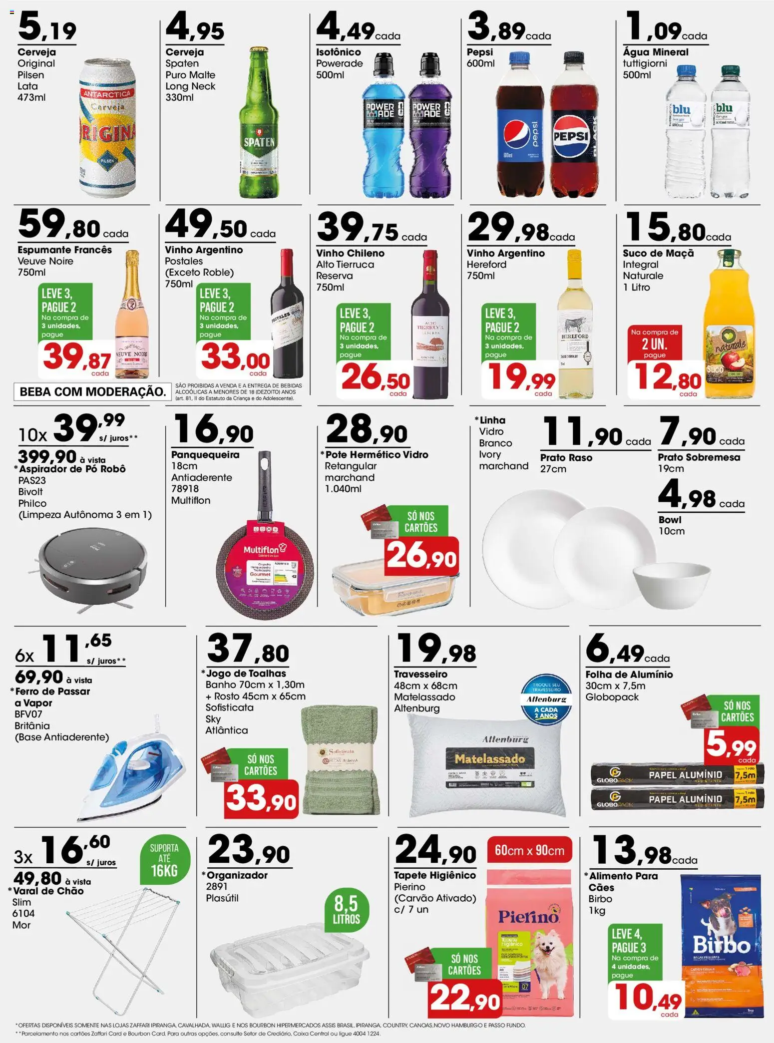 Zaffari Folheto - válido de 13.04.2026 | Página: 3 | Produtos: Aspirador de pó, Robô, Espumante, Tapete