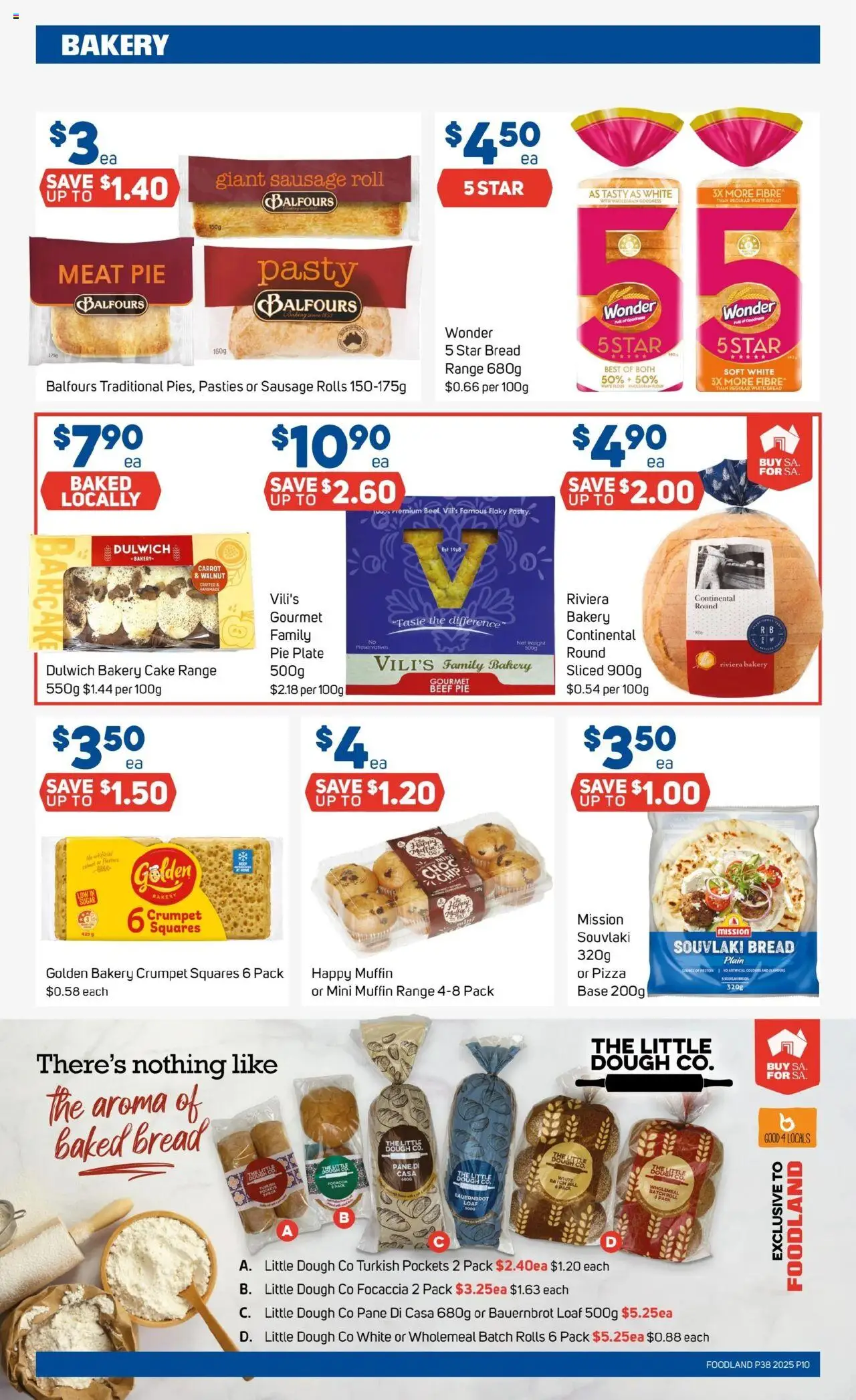 Foodland catalogue - valid from 17.09.2025 | Page: 10 | Products: Pizza, Meat, Sausage, Bakery