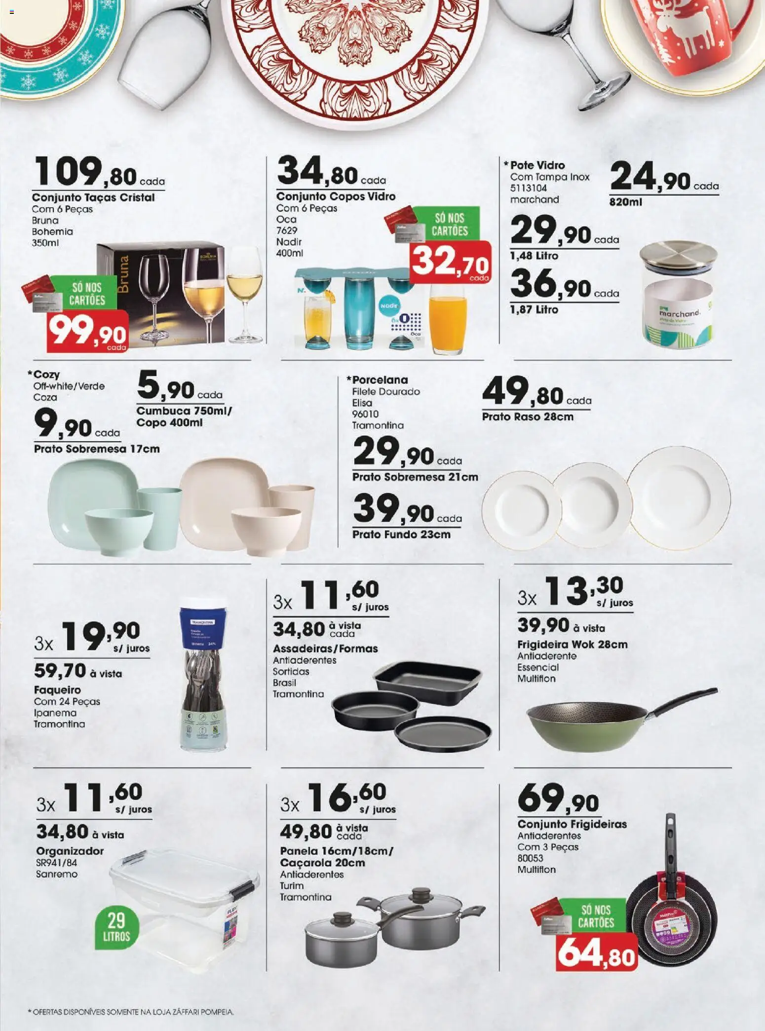 Zaffari Folheto - válido de 18.11.2025 | Página: 19 | Produtos: Frigideira, Panela, Taças, Copos