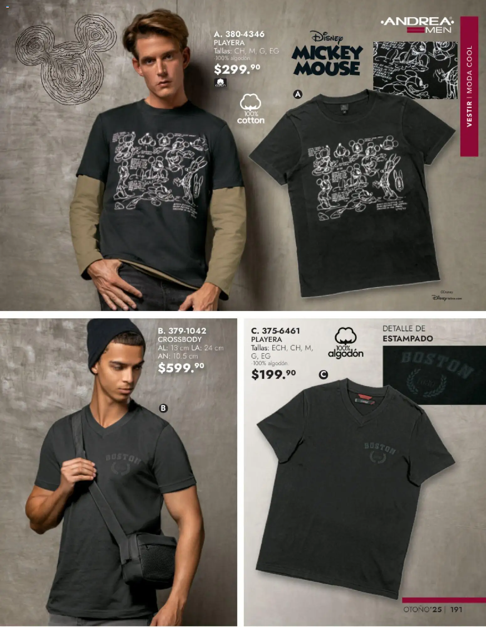 Nuevas ofertas de Andrea válidas en toda la República Mexicana desde el 26.11.2025. ¡Encuentra las mejores ofertas en Andrea catálogo Vestir Caballero otoño! | Página: 29 | Productos: Mouse, Algodón, Playera