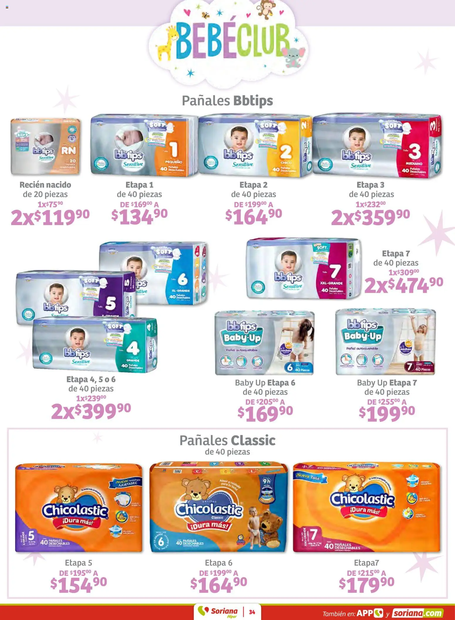 Nuevas ofertas de Soriana válidas en toda la República Mexicana desde el 12.02.2026. ¡Encuentra las mejores ofertas en Soriana - Preciazazaso Híper: Frontera Chia, Q. Roo! | Página: 34 | Productos: Pañales