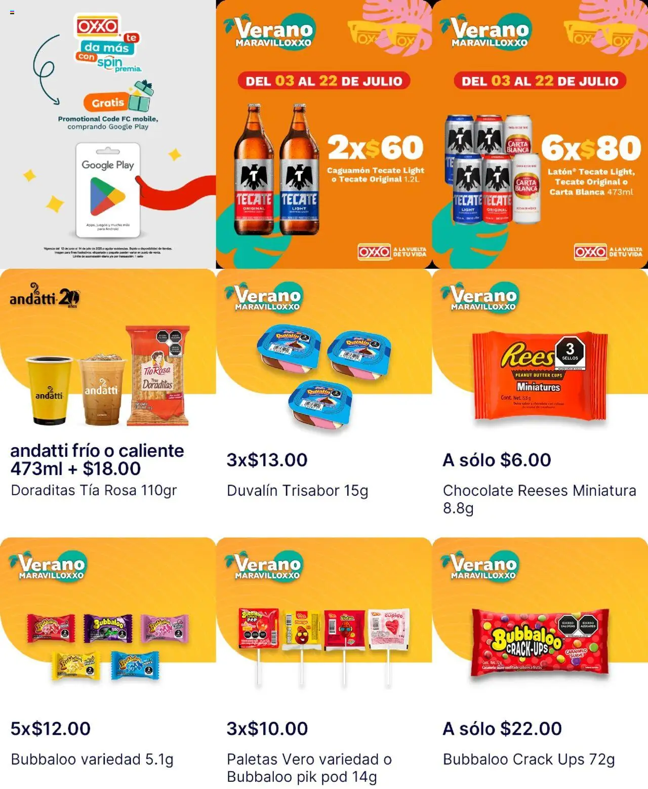 Nuevas ofertas de OXXO válidas en toda la República Mexicana desde el 03.07.2025. ¡Encuentra las mejores ofertas en OXXO - Folleto! | Página: 1 | Productos: Pera, Cacahuate, Crema, Chocolate