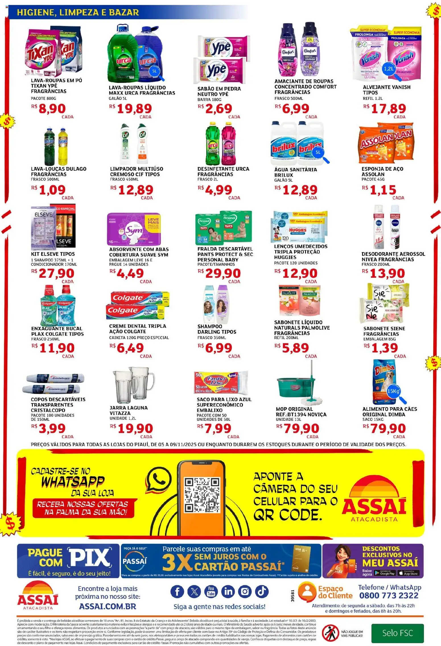 Assaí Atacadista Folheto - válido de 05.11.2025 | Página: 4 | Produtos: Mop, Sabão, Enxaguante bucal, Vanish