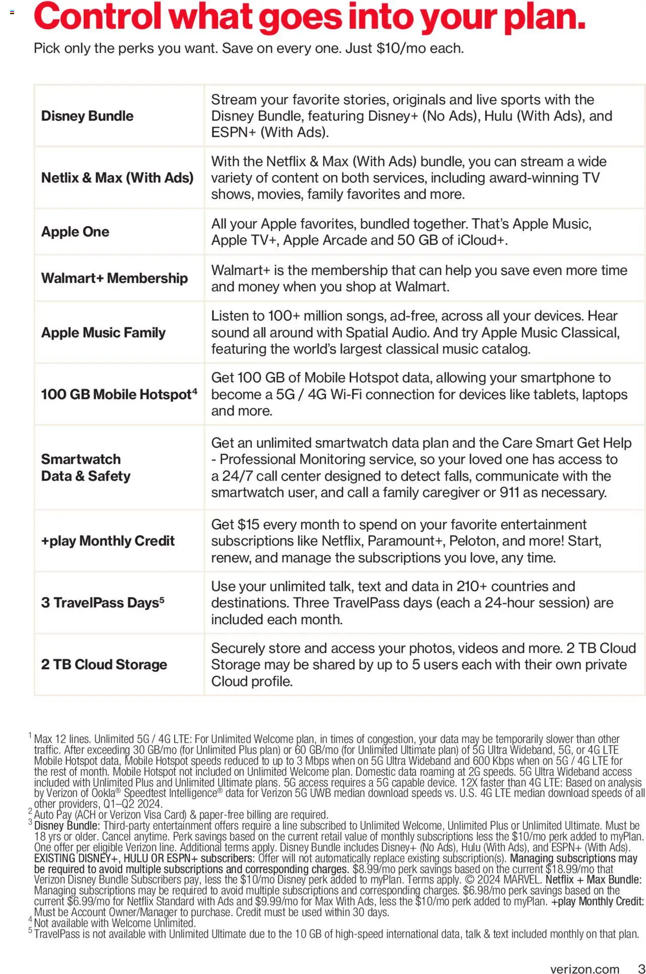Verizon Brochure - valid from 01.11.2024 | Page: 3 | Products: Smartwatch, Smartphone, Tv