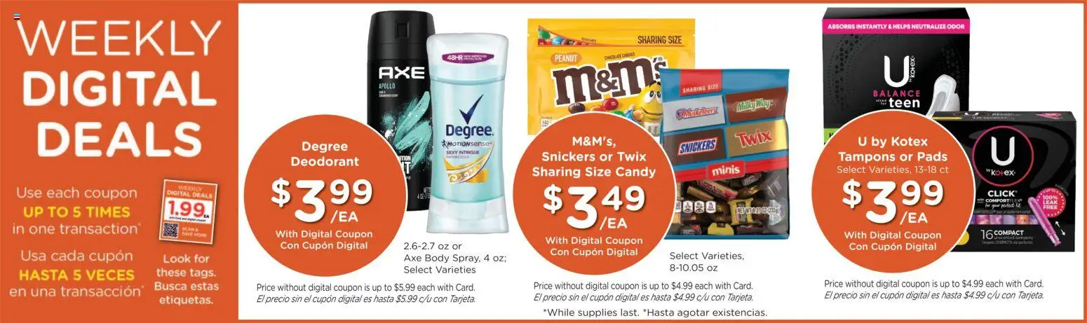 Fry's Food Weekly Ad - valid from 28.11.2025 | Page: 3 | Products: Axe, Chocolate, Deodorant, Pads