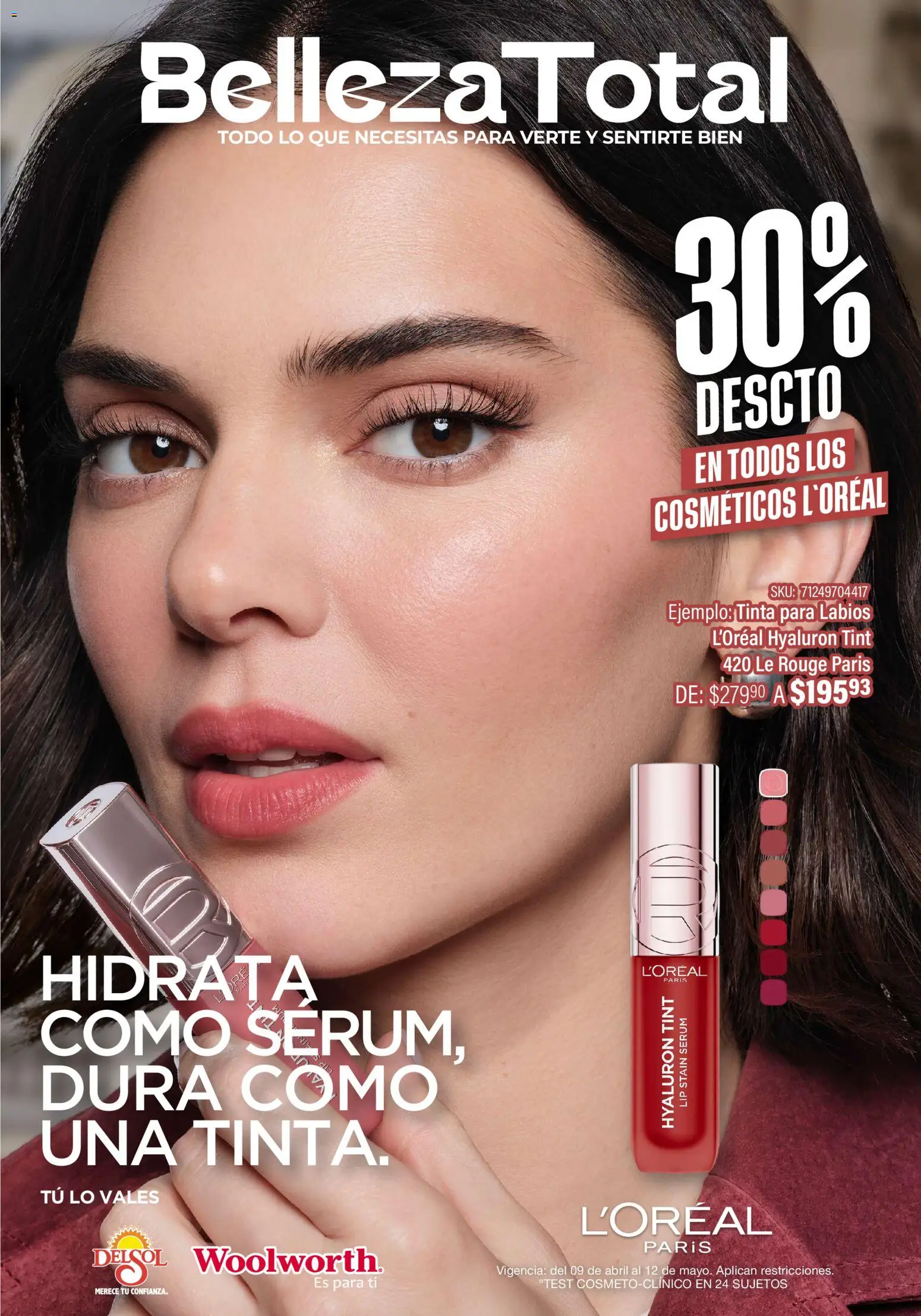 Nuevas ofertas de Del Sol y Woolworth válidas en toda la República Mexicana desde el 09.04.2026. ¡Encuentra las mejores ofertas en Del Sol y Woolworth catálogo Beauty Days ! | Página: 4 | Productos: Serum