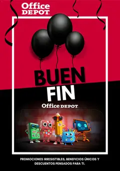 Vista previa de Office Depot Buen Fin aviso, nuevo folleto de la tienda, válido en México a partir del 23.10.2025