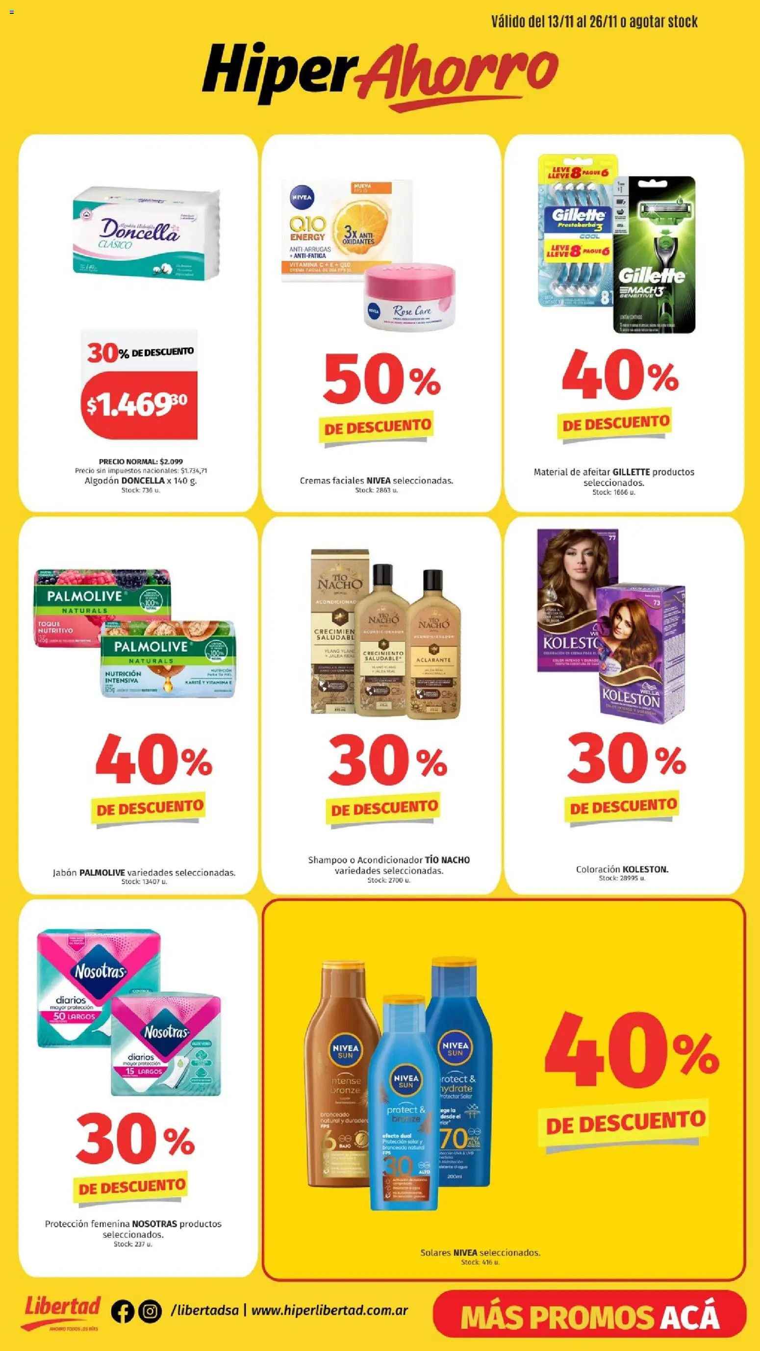 Hipermercado Libertad catálogo │ válido desde el 13.11.2025 | Página: 7 | Productos: Algodón, Shampoo, Té, Crema