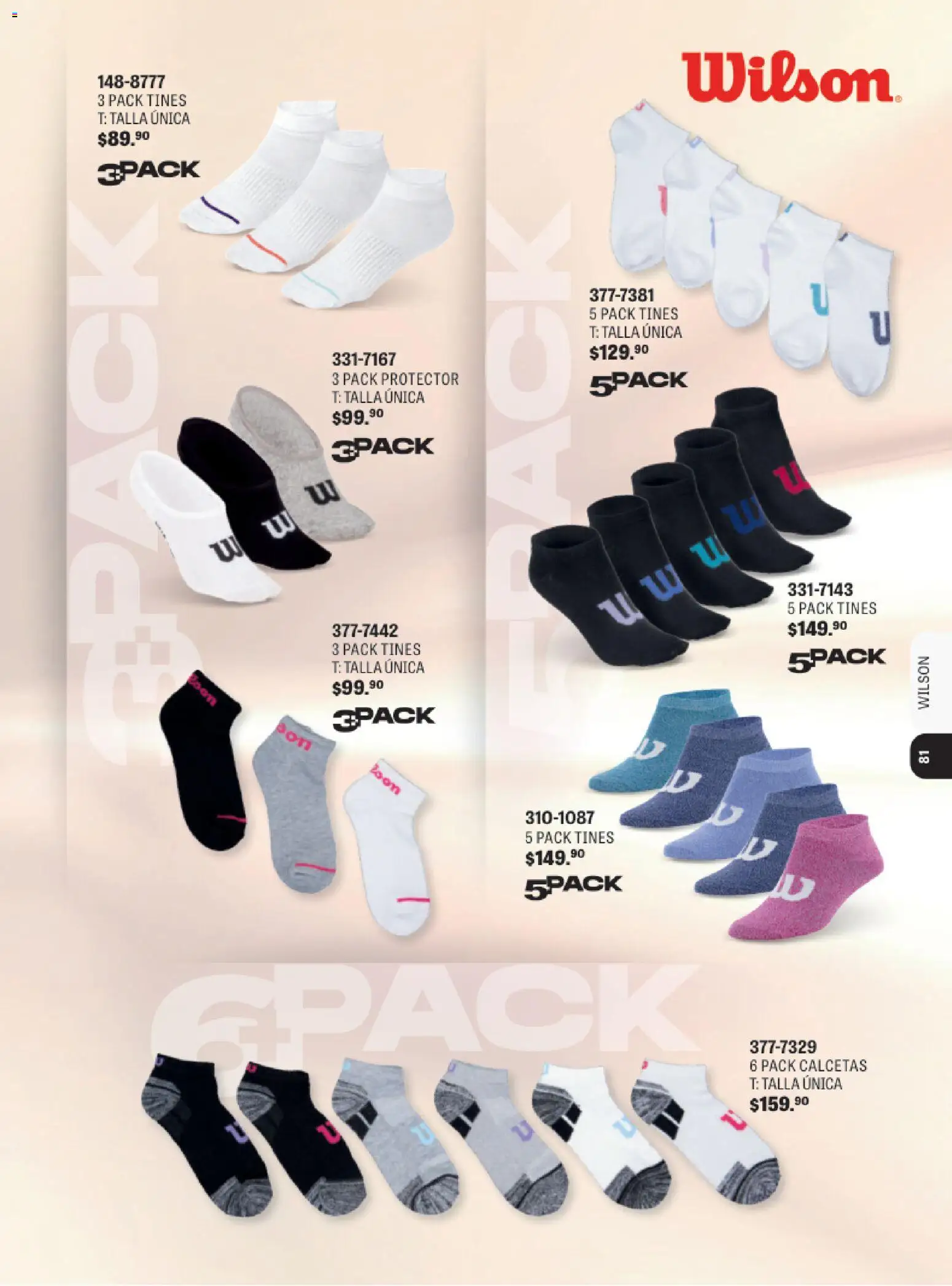 Nuevas ofertas de Andrea válidas en toda la República Mexicana desde el 31.10.2025. ¡Encuentra las mejores ofertas en Andrea catálogo Wilson! | Página: 7 | Productos: Calcetas