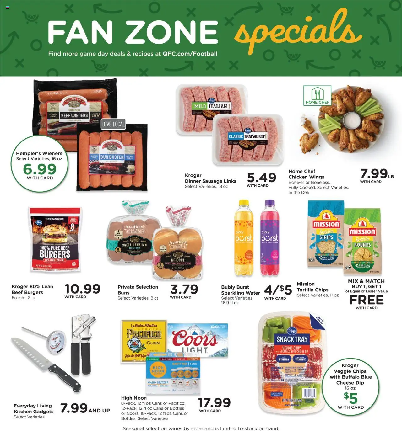 QFC Weekly Ad - WA - valid from 17.09.2025 | Page: 5 | Products: Cheese, Beef, Water, Sausage