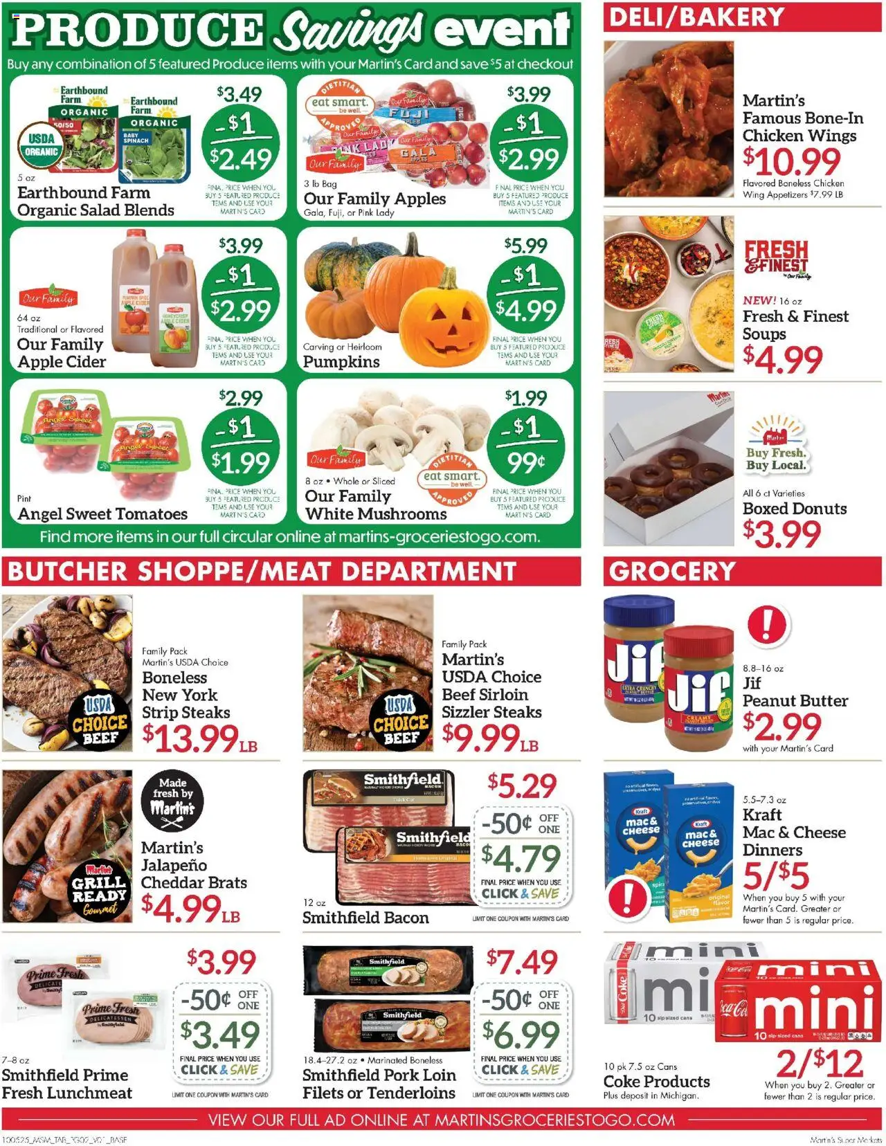 Martin’s Weekly Ad - valid from 05.10.2025 | Page: 2 | Products: Spinach, Cheese, Tomatoes, Salad