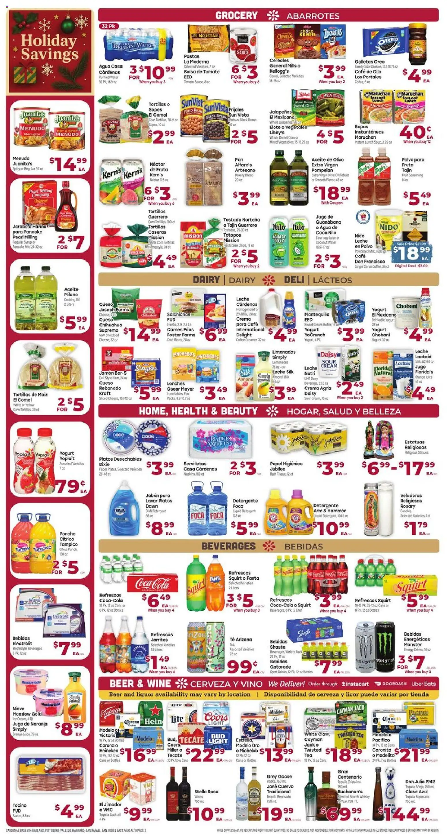 Cardenas Weekly Ad - valid from 10.12.2025 | Page: 2 | Products: Corn, Yogurt, Beer, Tea