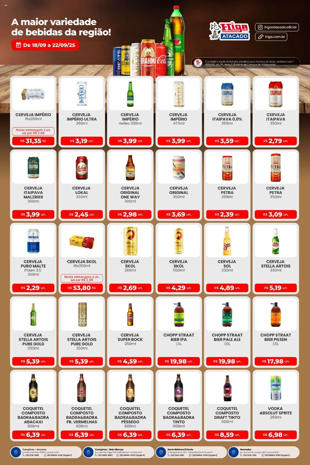Higa Atacado Folheto - válido de 18.09.2025 | Página: 2 | Produtos: Aliança, Cola, Abacaxi, Vodka