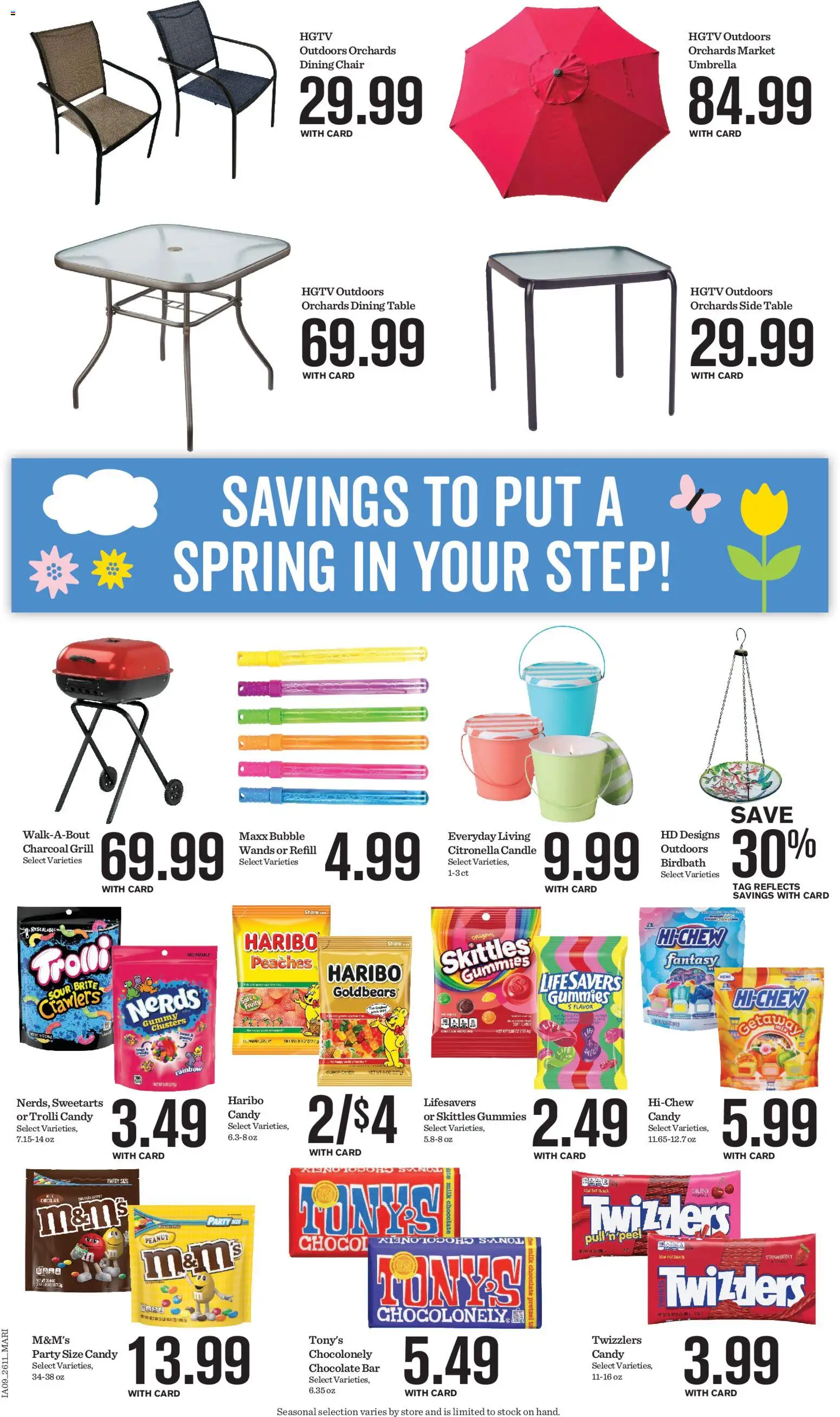 Mariano's Weekly Ad - valid from 15.04.2026 | Page: 10 | Products: Peaches, Table, Umbrella, Grill