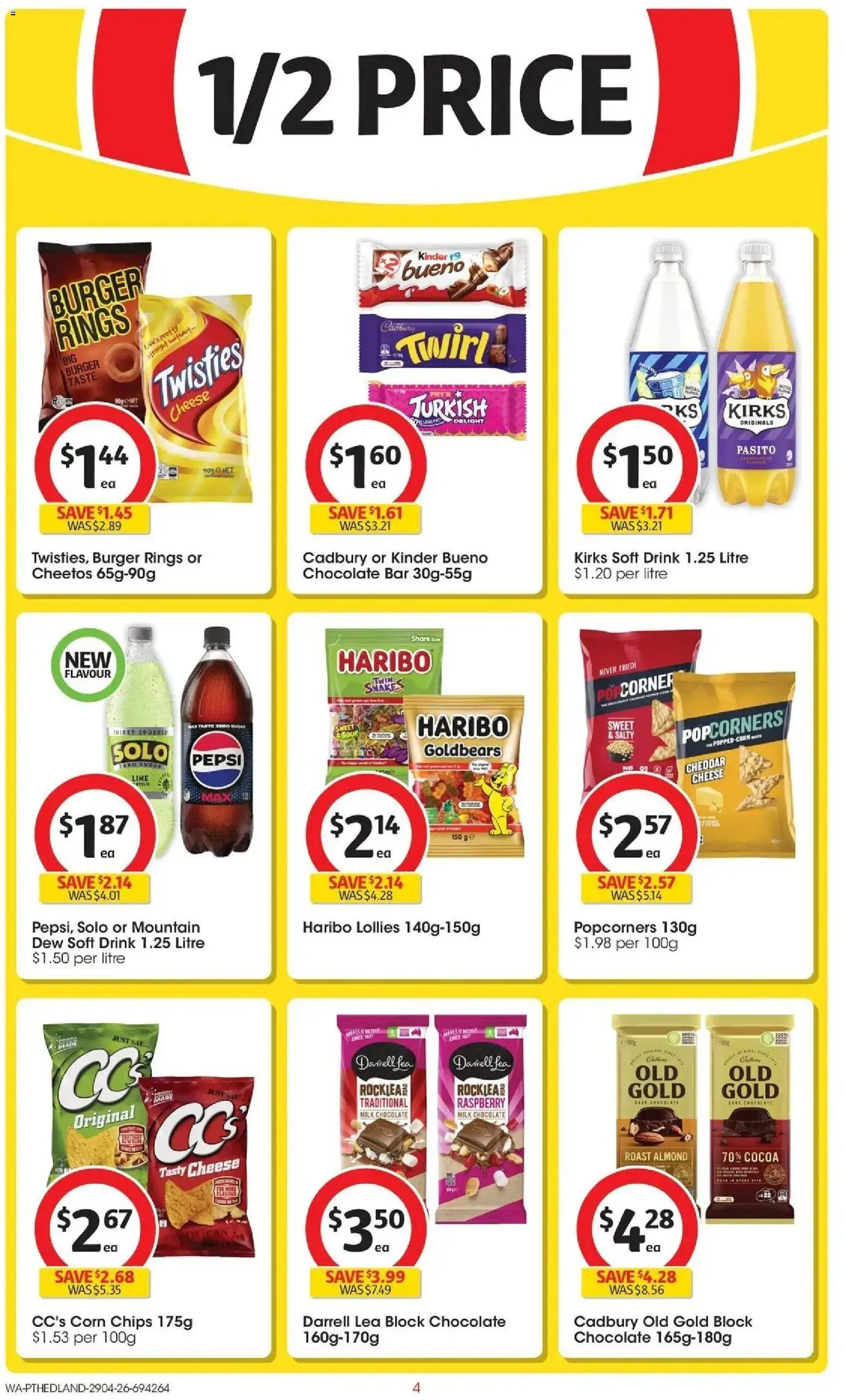 Coles catalogue - valid from 28.04.2026 | Page: 4 | Products: Cocoa, Milk, Pepsi, Chips