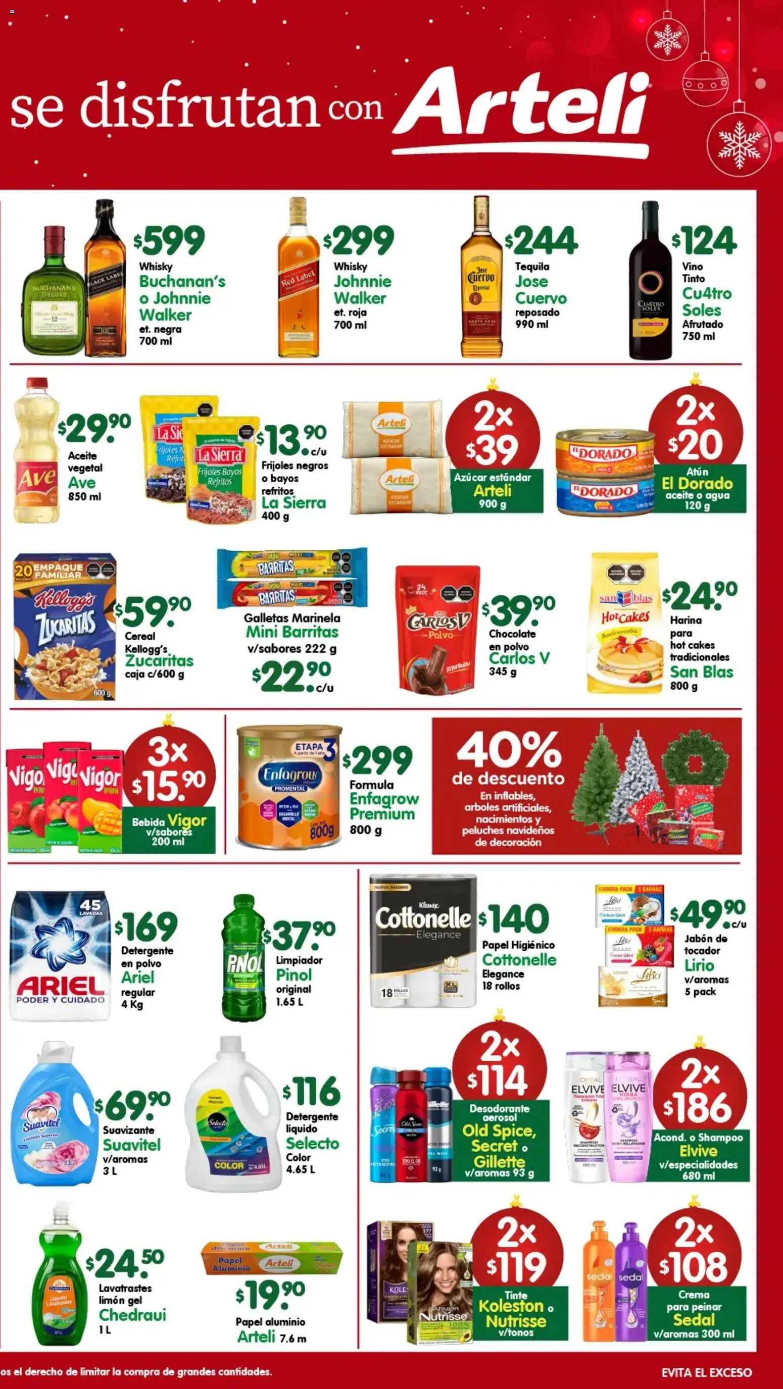Nuevas ofertas de Arteli válidas en toda la República Mexicana desde el 08.12.2025. ¡Encuentra las mejores ofertas en Arteli folleto! | Página: 2 | Productos: Detergente, Azúcar, Limón, Vino