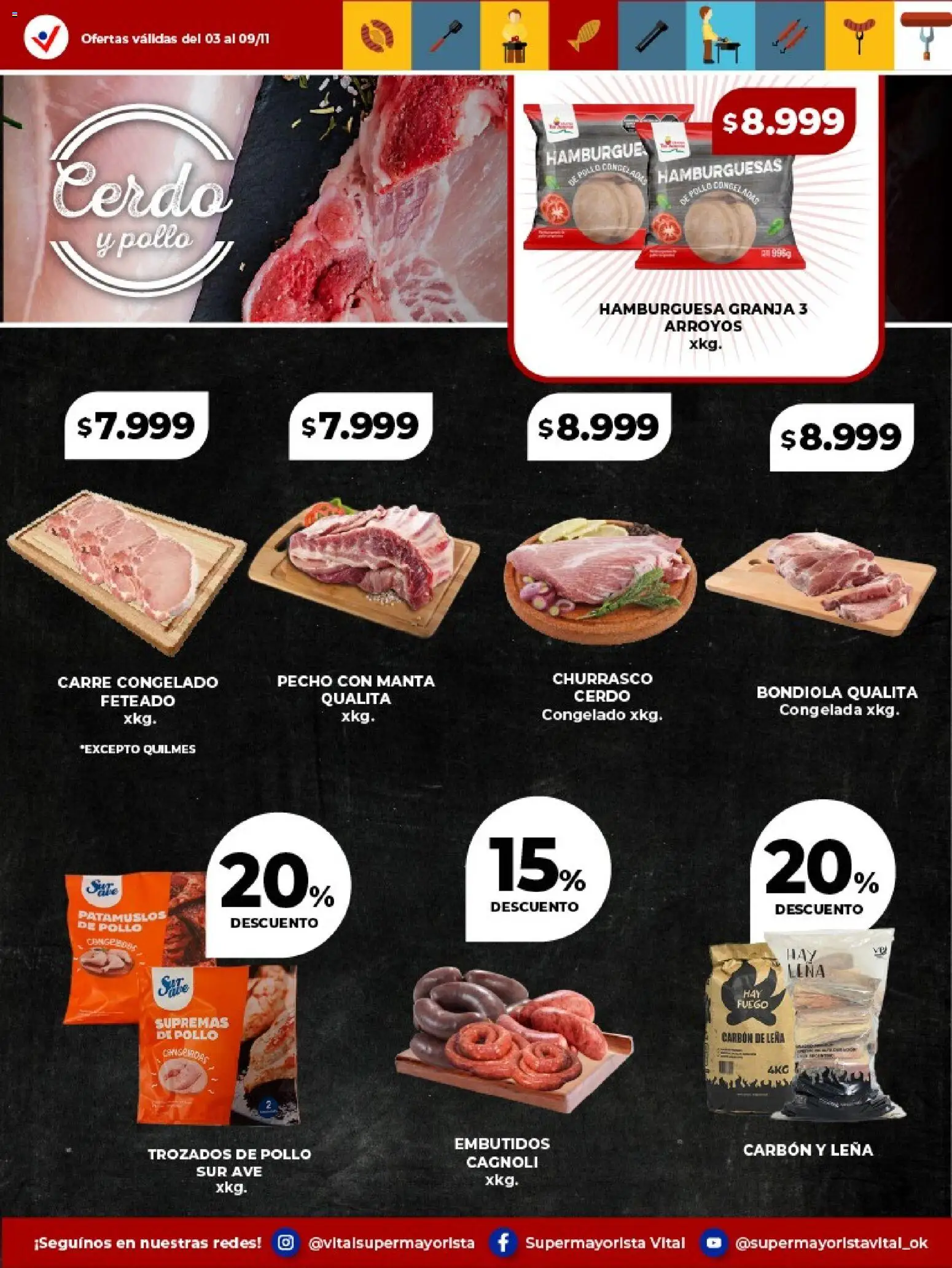 Vital - Especial de frescos Resistencia │ válido desde el 03.11.2025 | Página: 3 | Productos: Pollo, Cerdo
