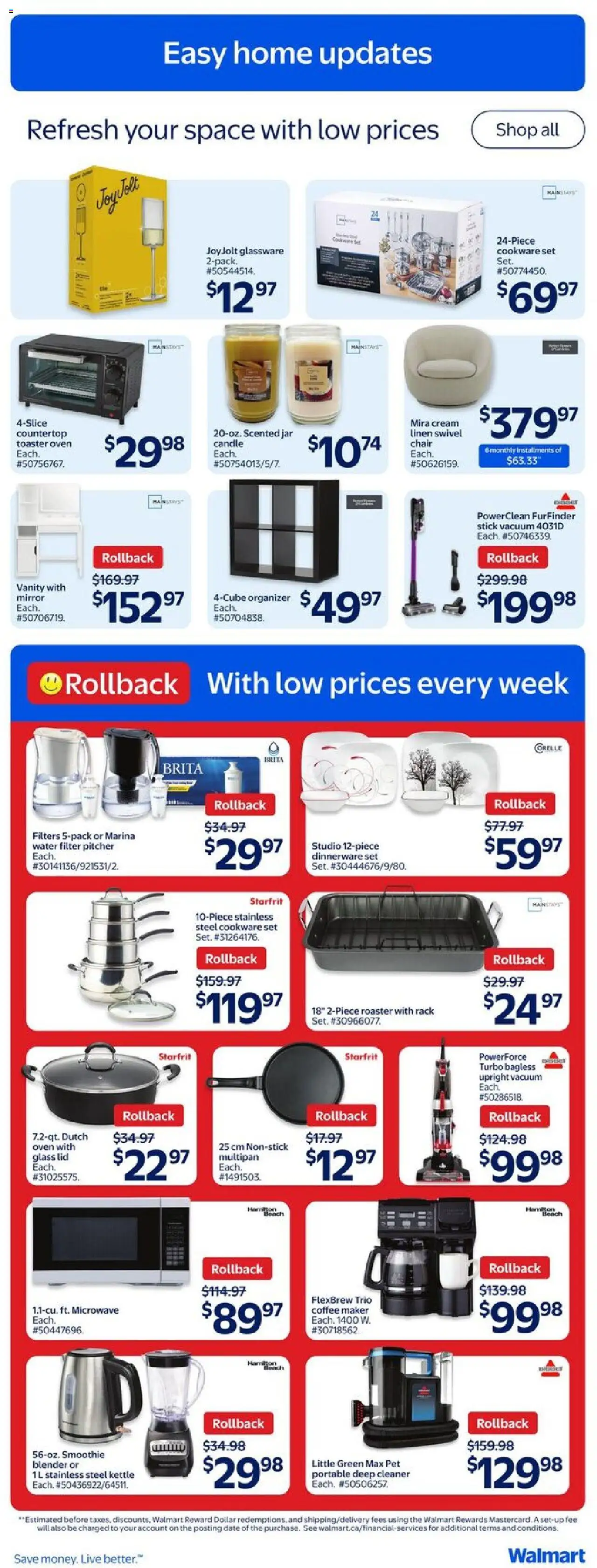 Walmart flyer valid from 02.10.2025 | Page: 19 | Products: Kettle, Chair, Mirror, Coffee