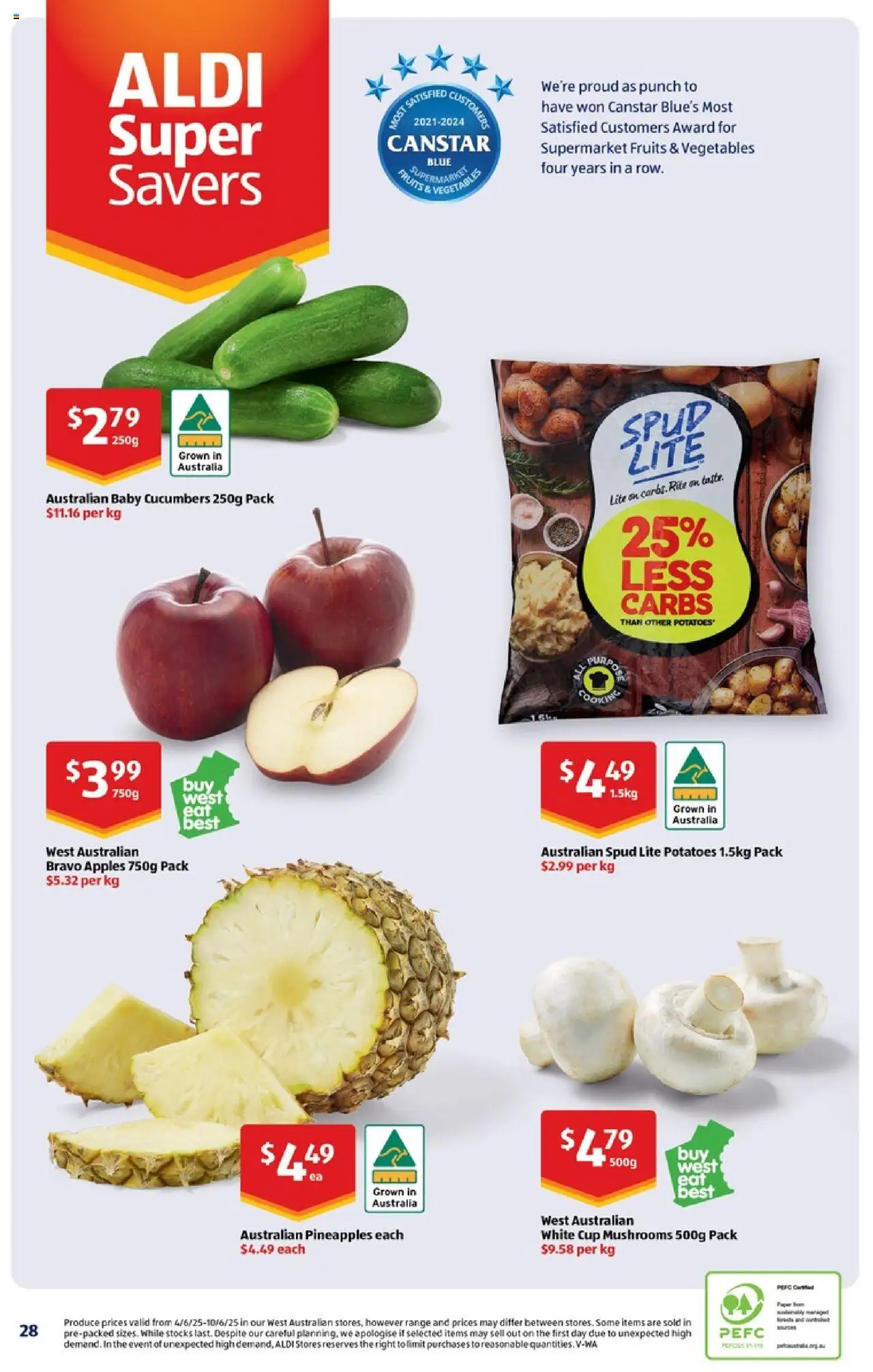 Aldi catalogue - valid from 11.06.2025 | Page: 42 | Products: Cucumbers, Potatoes, Vegetables, Fruits