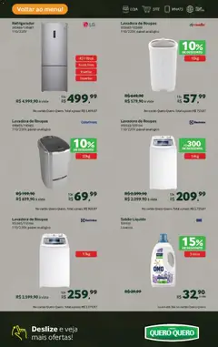 Lojas Quero-Quero Black Friday - Pré-Visualização do folheto da loja Lojas Quero-Quero, válido de 04.11.2025 | Página: 15 | Produtos: Refrigerador, Sabão, Lavadora de roupas, Roupas