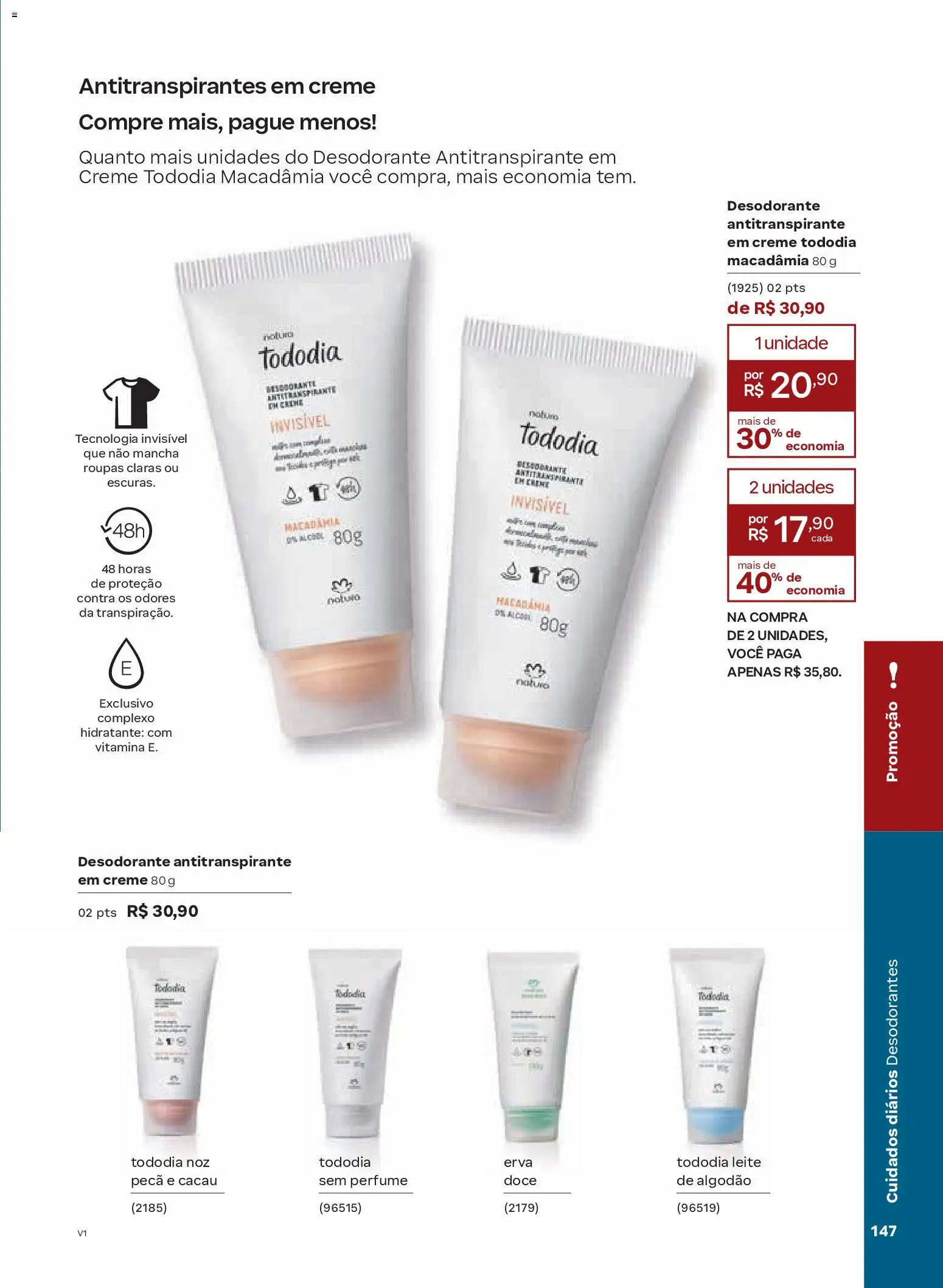 Natura Folheto - válido de 26.12.2025 | Página: 147 | Produtos: Macadâmia, Perfume, Creme, Algodão